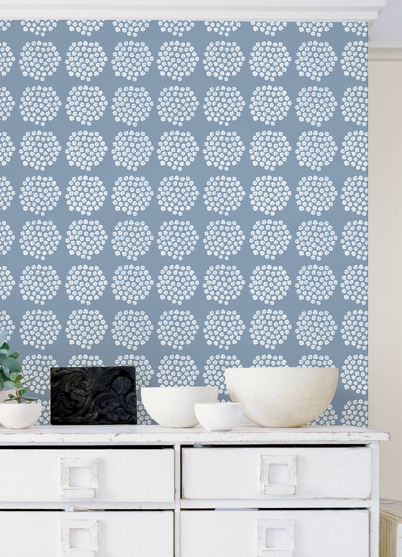 Blue Puketti Peel & Stick Wallpaper