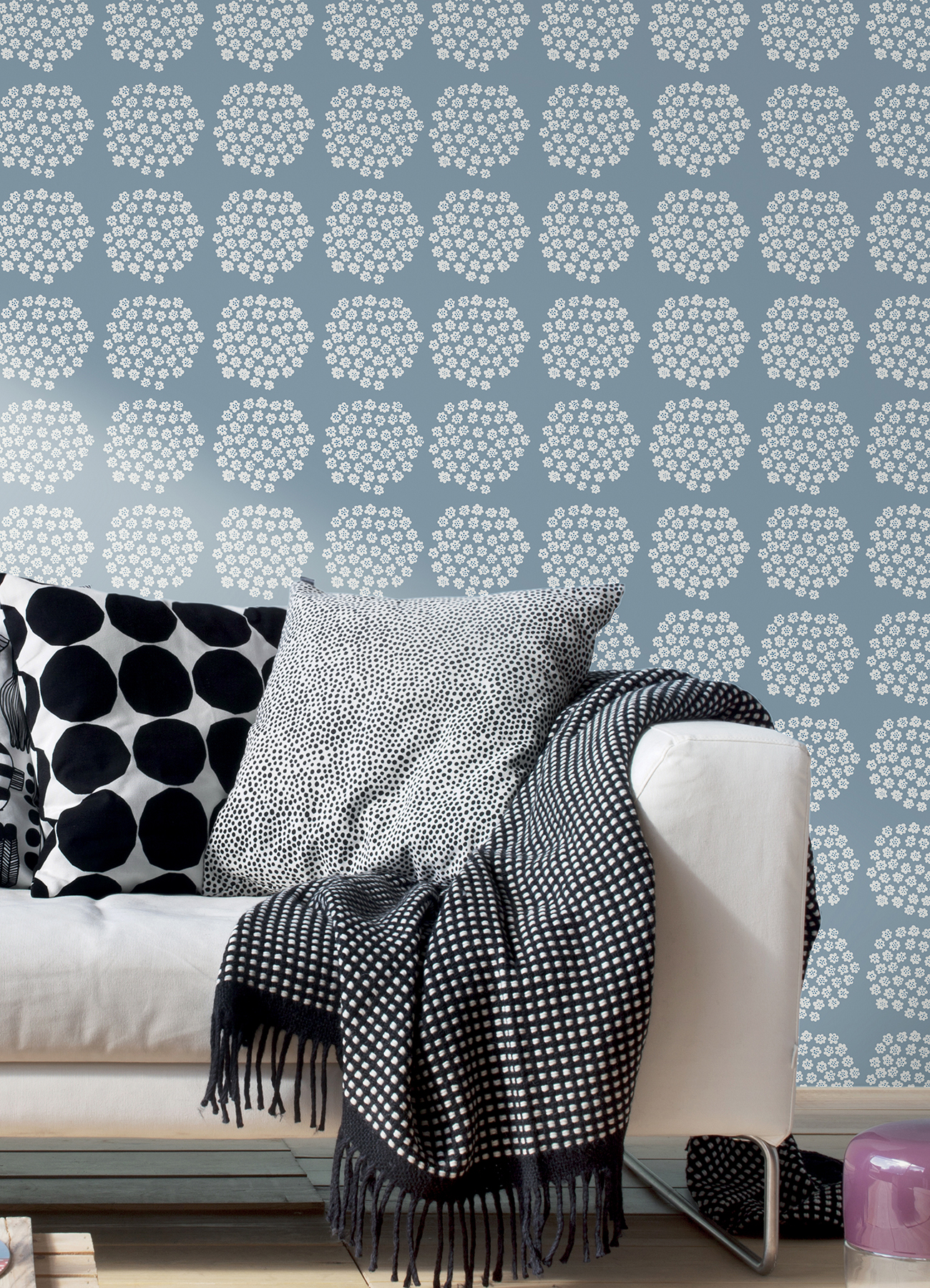 Blue Puketti Peel & Stick Wallpaper
