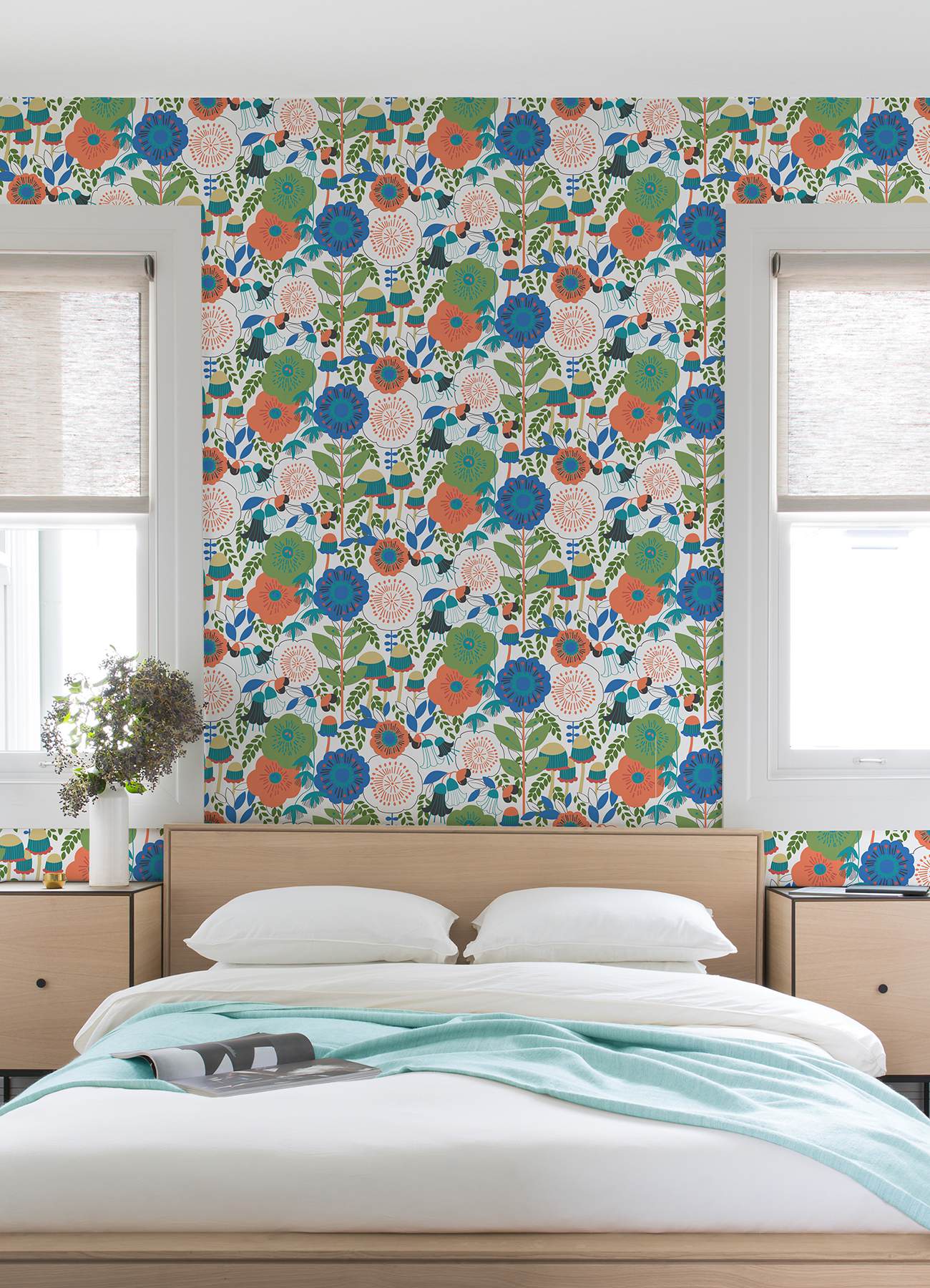 Dream Garden Off White Peel & Stick Wallpaper