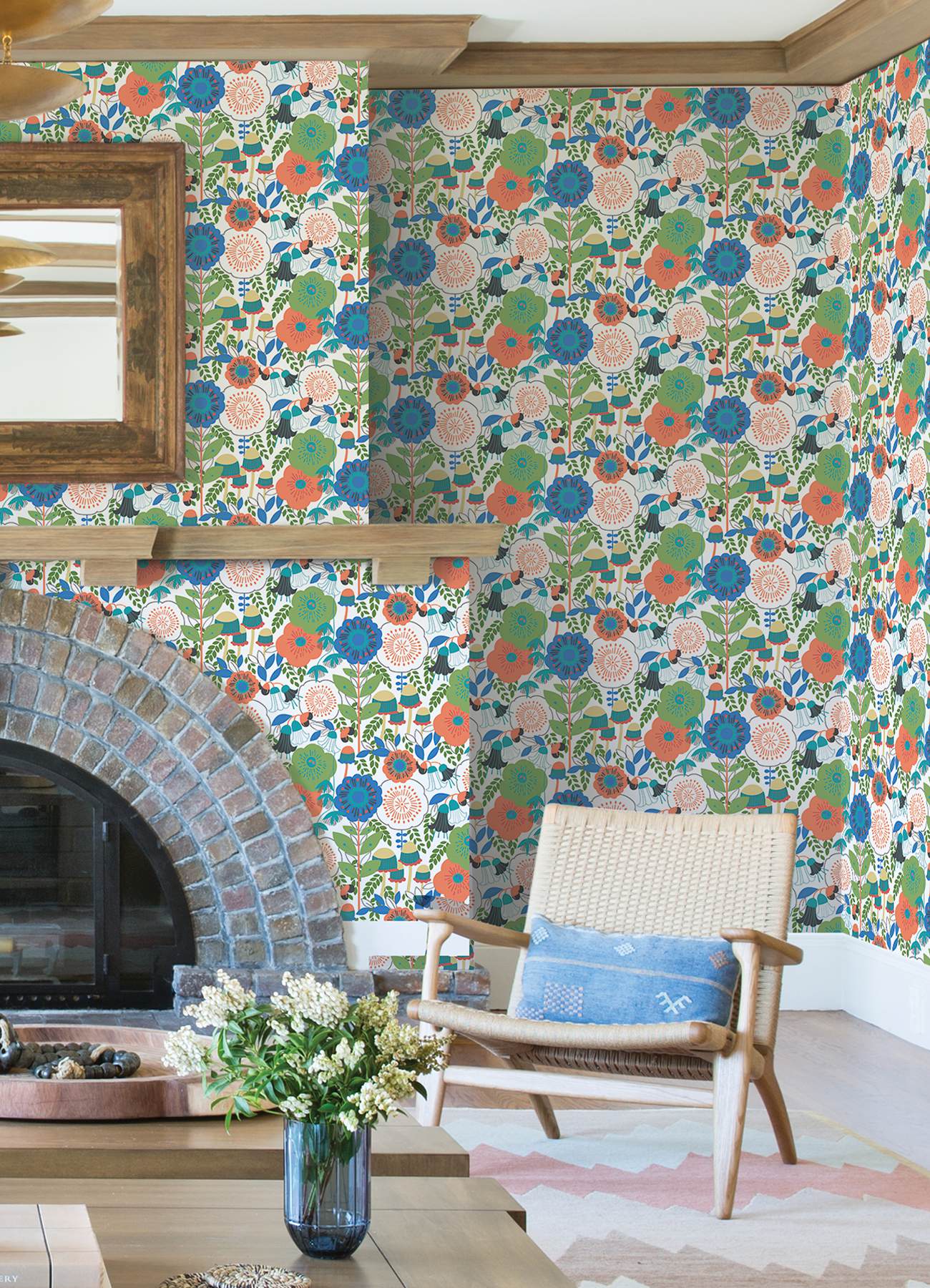 Dream Garden Off White Peel & Stick Wallpaper