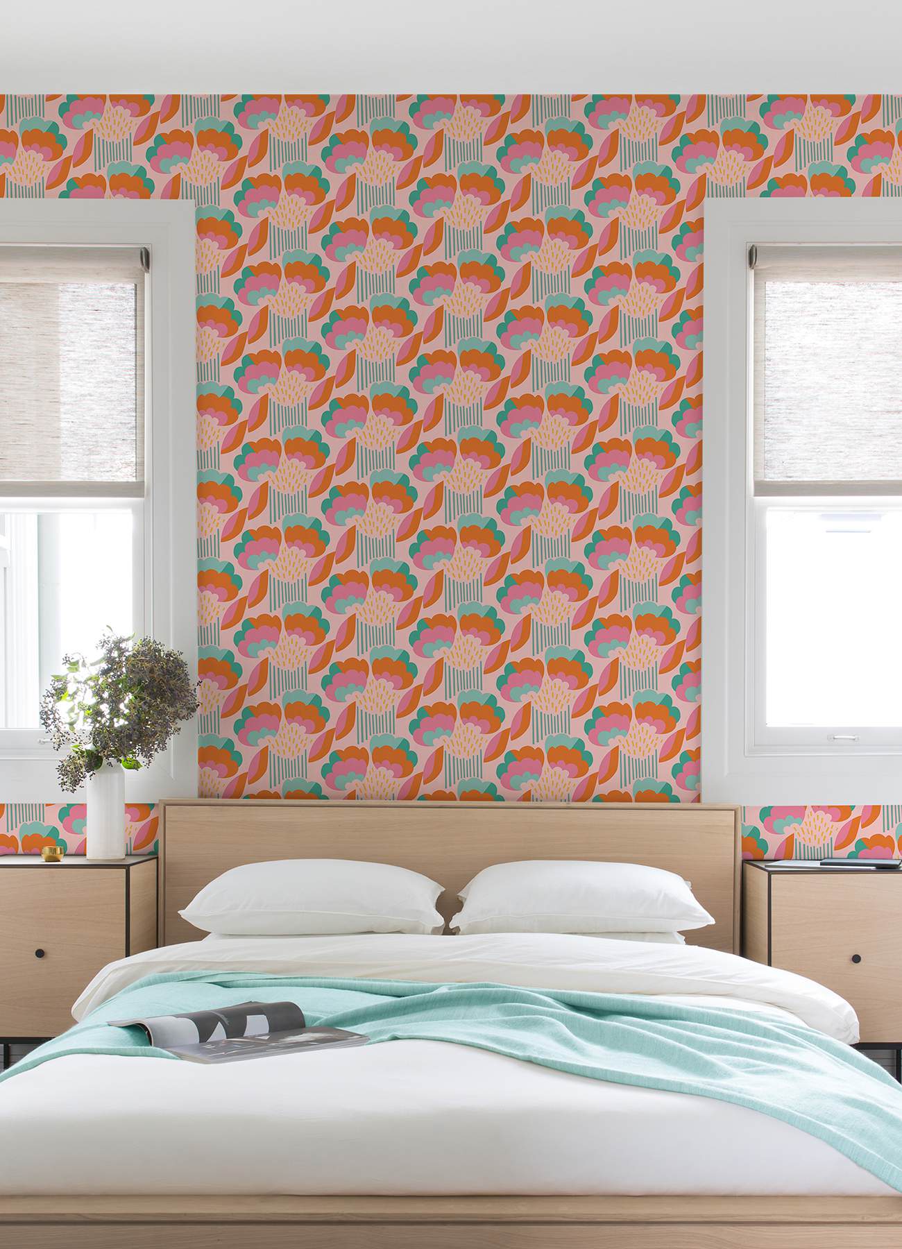 Retro Esme Pink Peel & Stick Wallpaper