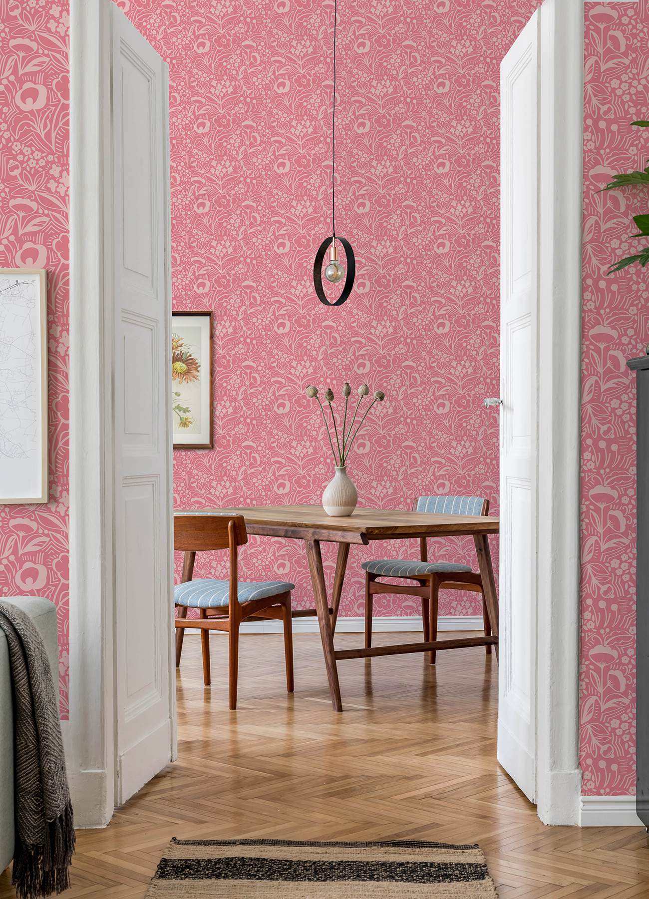 Jeani Pink Peel & Stick Wallpaper