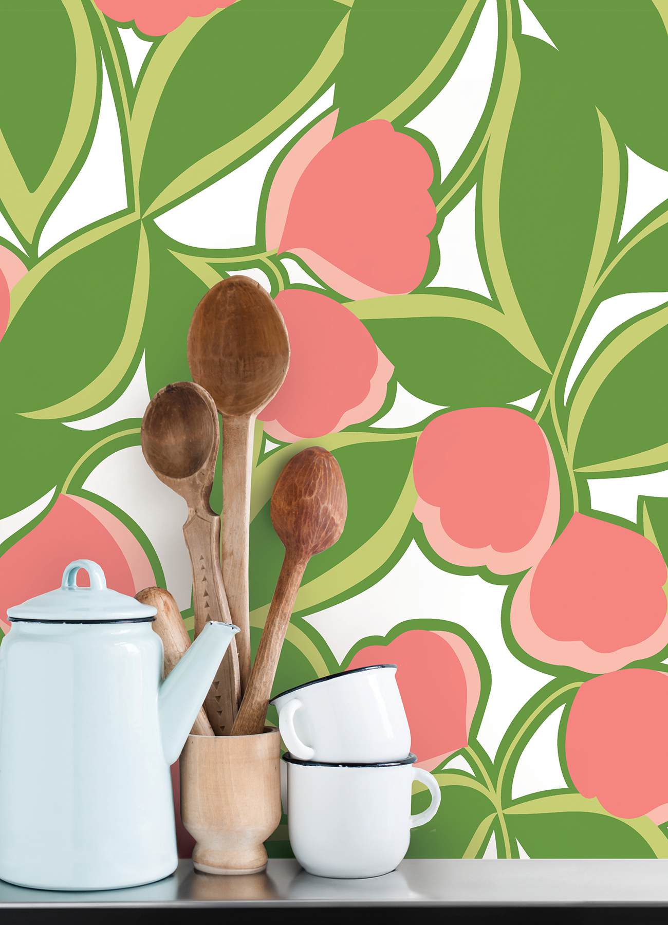 Talia Green Peel & Stick Wallpaper
