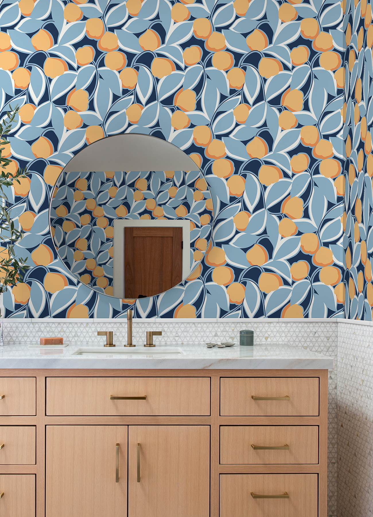Talia Light Blue Peel & Stick Wallpaper