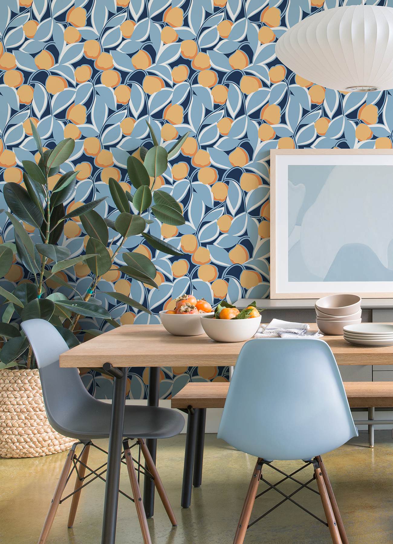 Talia Light Blue Peel & Stick Wallpaper
