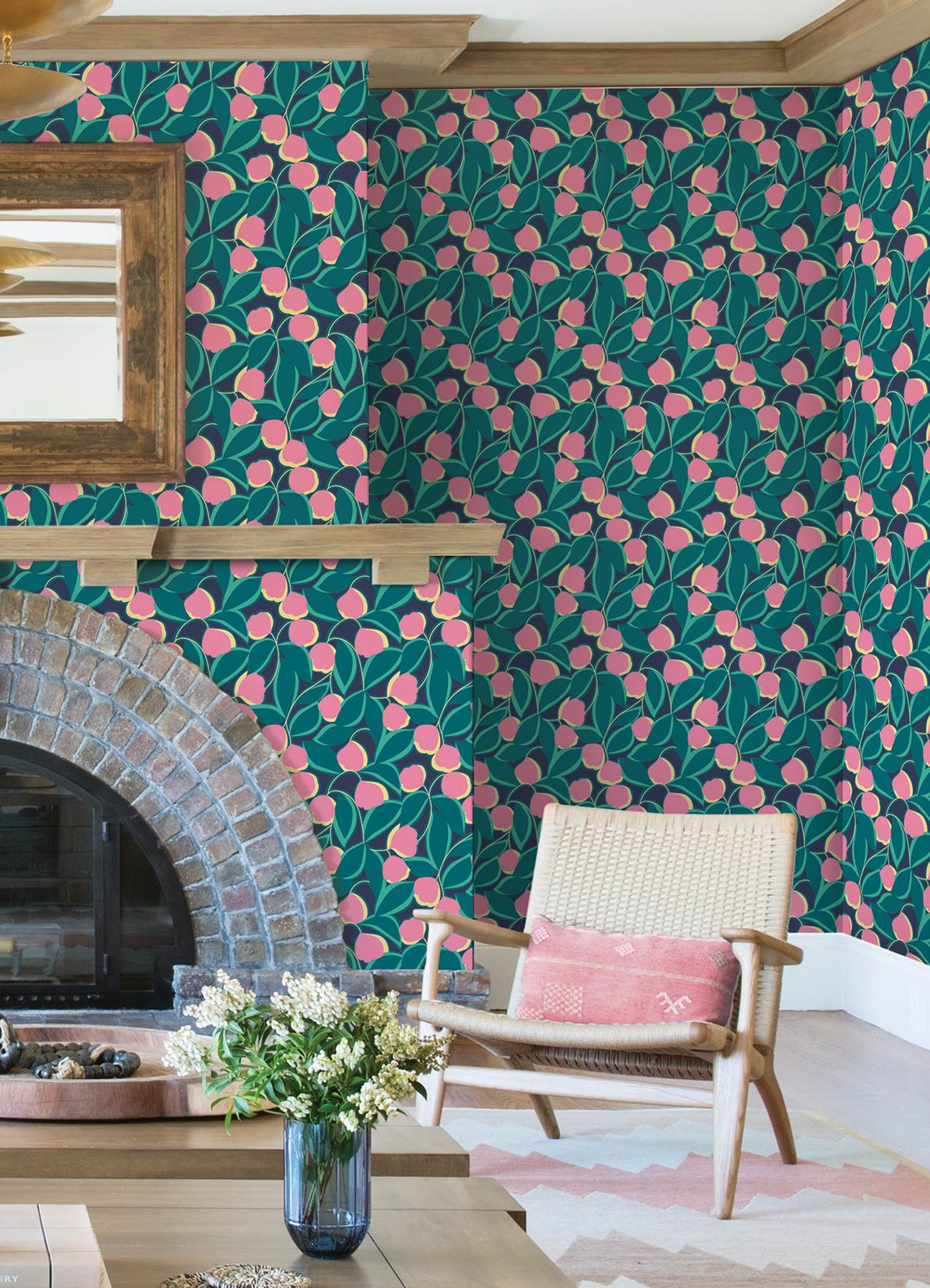 Talia Navy Peel & Stick Wallpaper