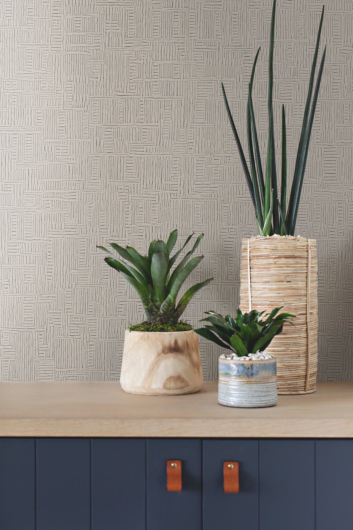 Chiseled Grey Abstract Wallpaper