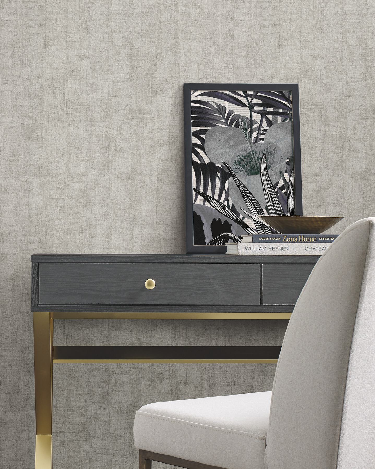 Costello Pewter Distressed Wallpaper