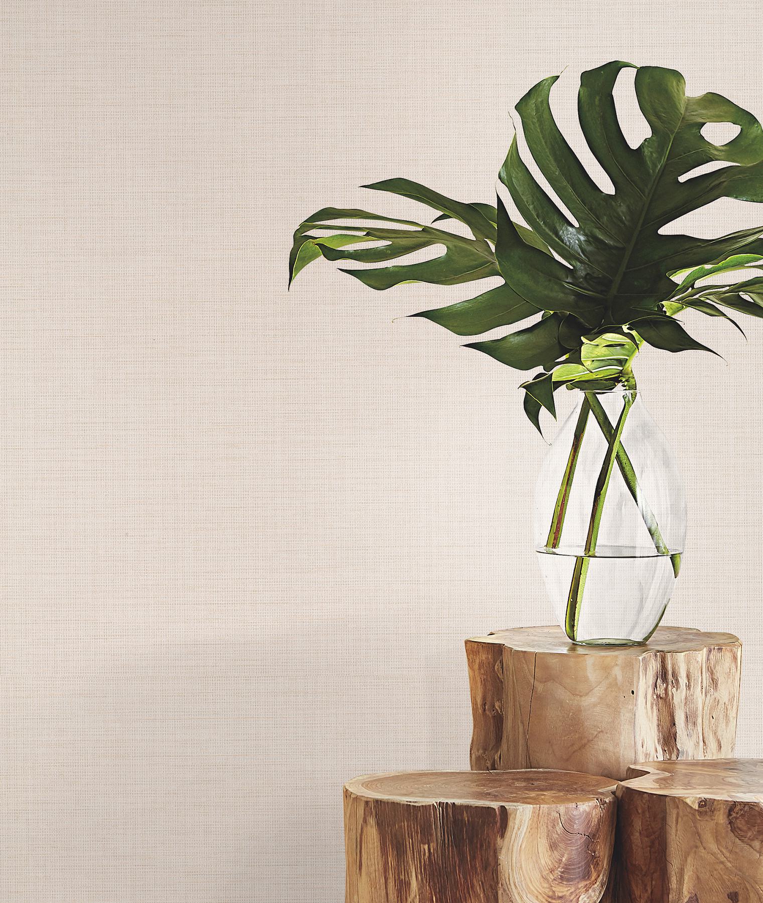 Evermore Eggshell Woven Wallpaper
