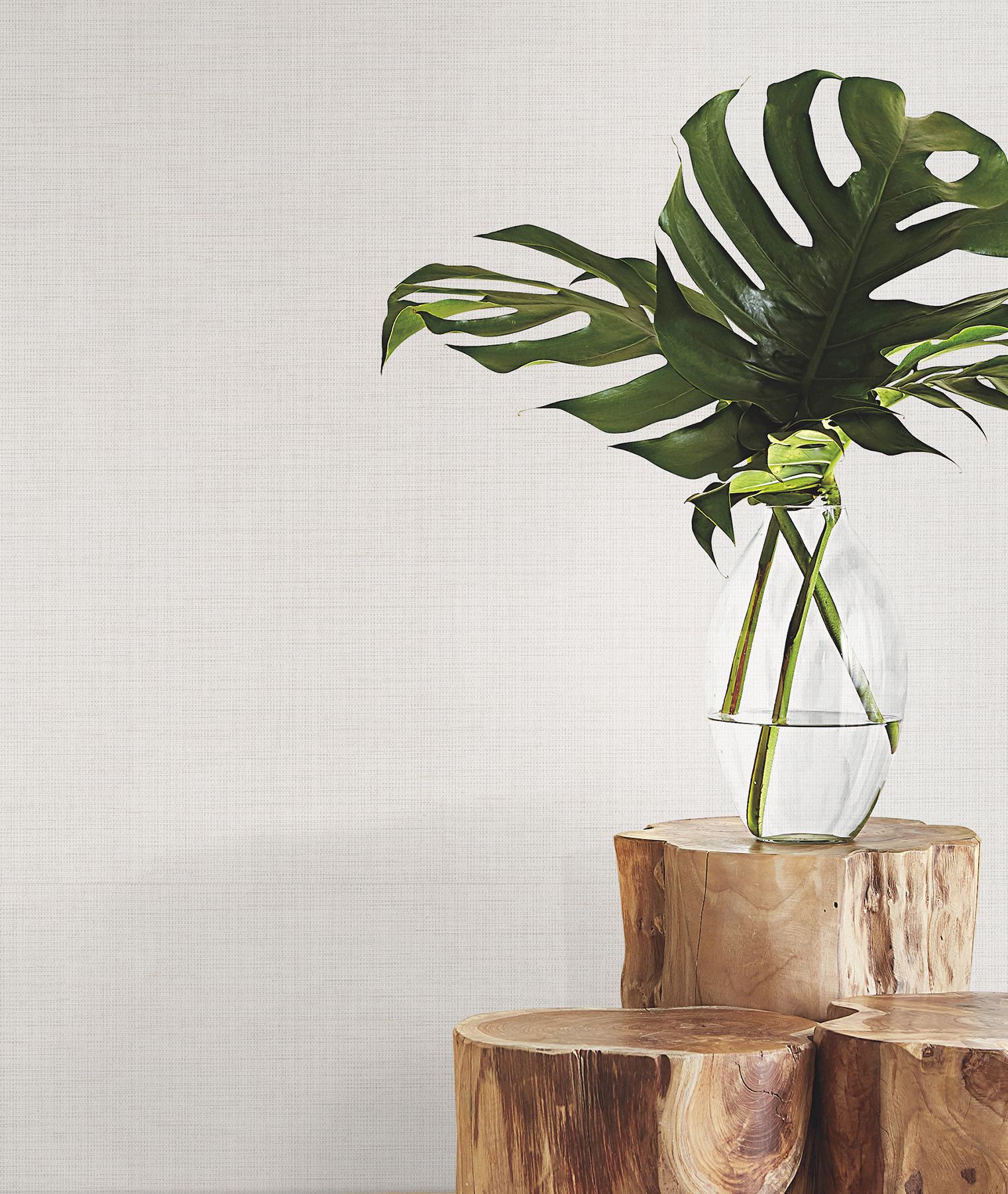 Evermore White Woven Wallpaper