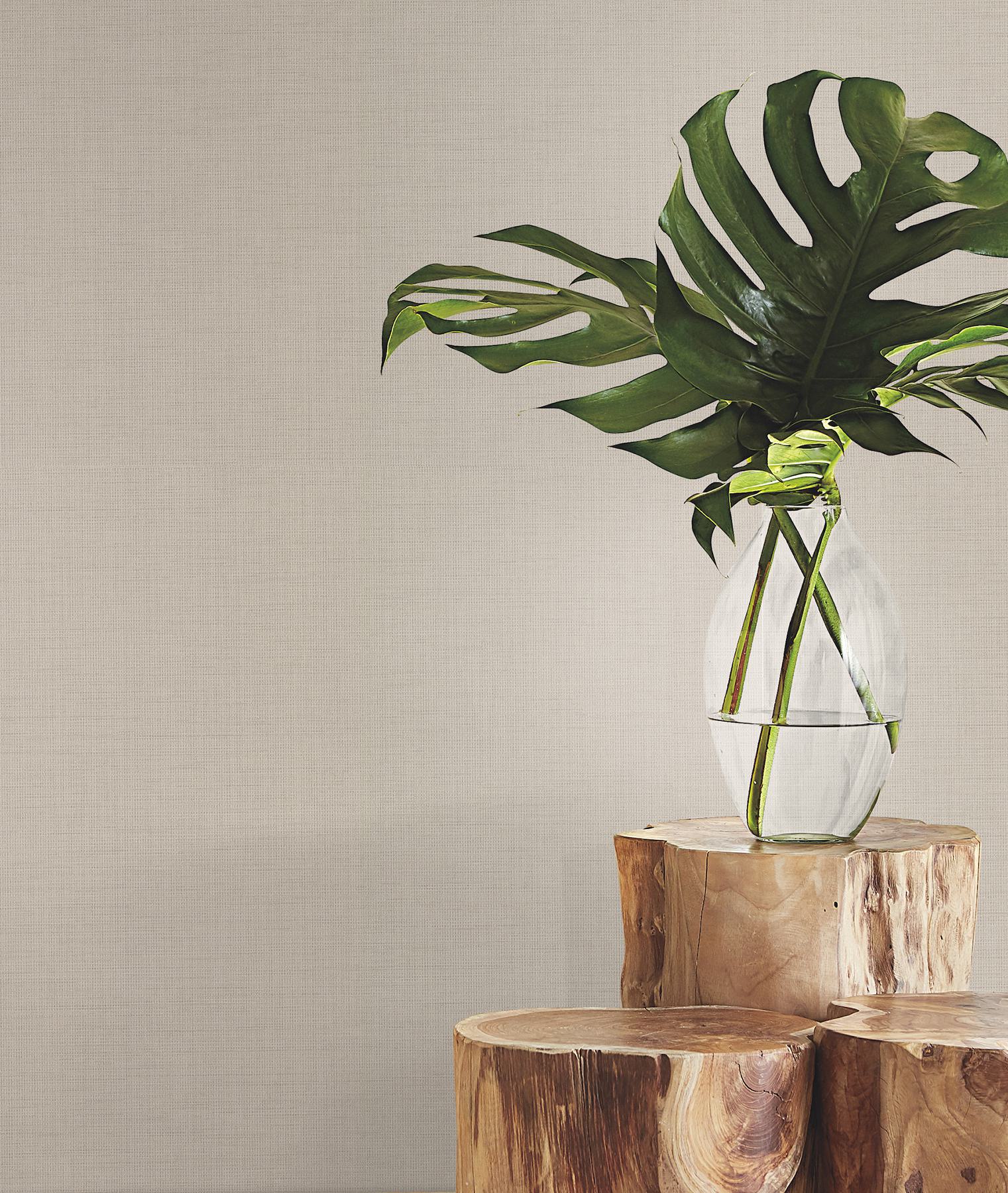 Evermore Light Grey Woven Wallpaper
