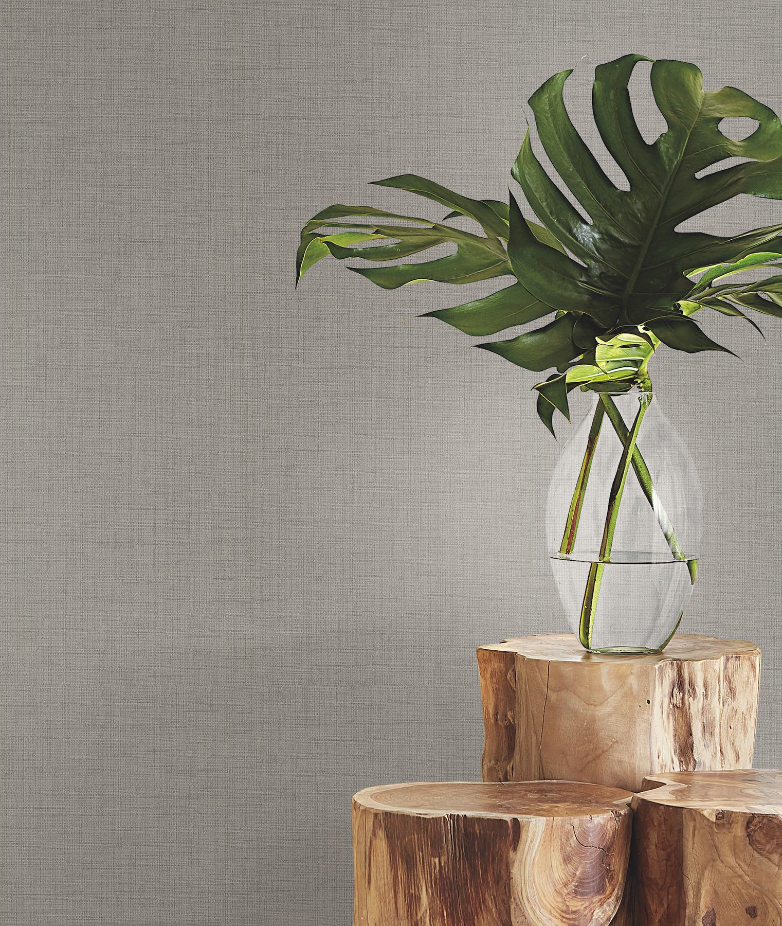 Evermore Grey Woven Wallpaper