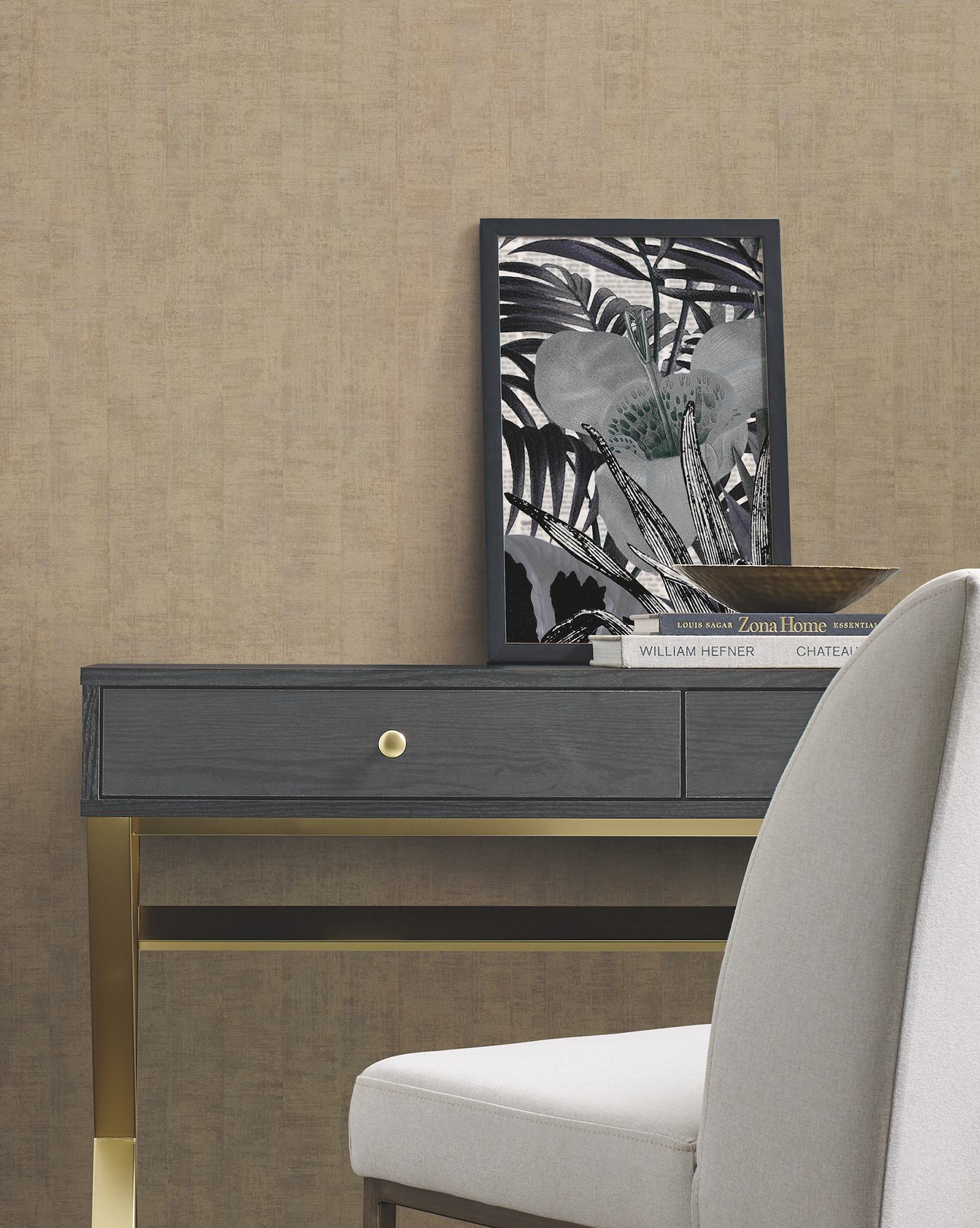 Costello Brass Distressed Wallpaper