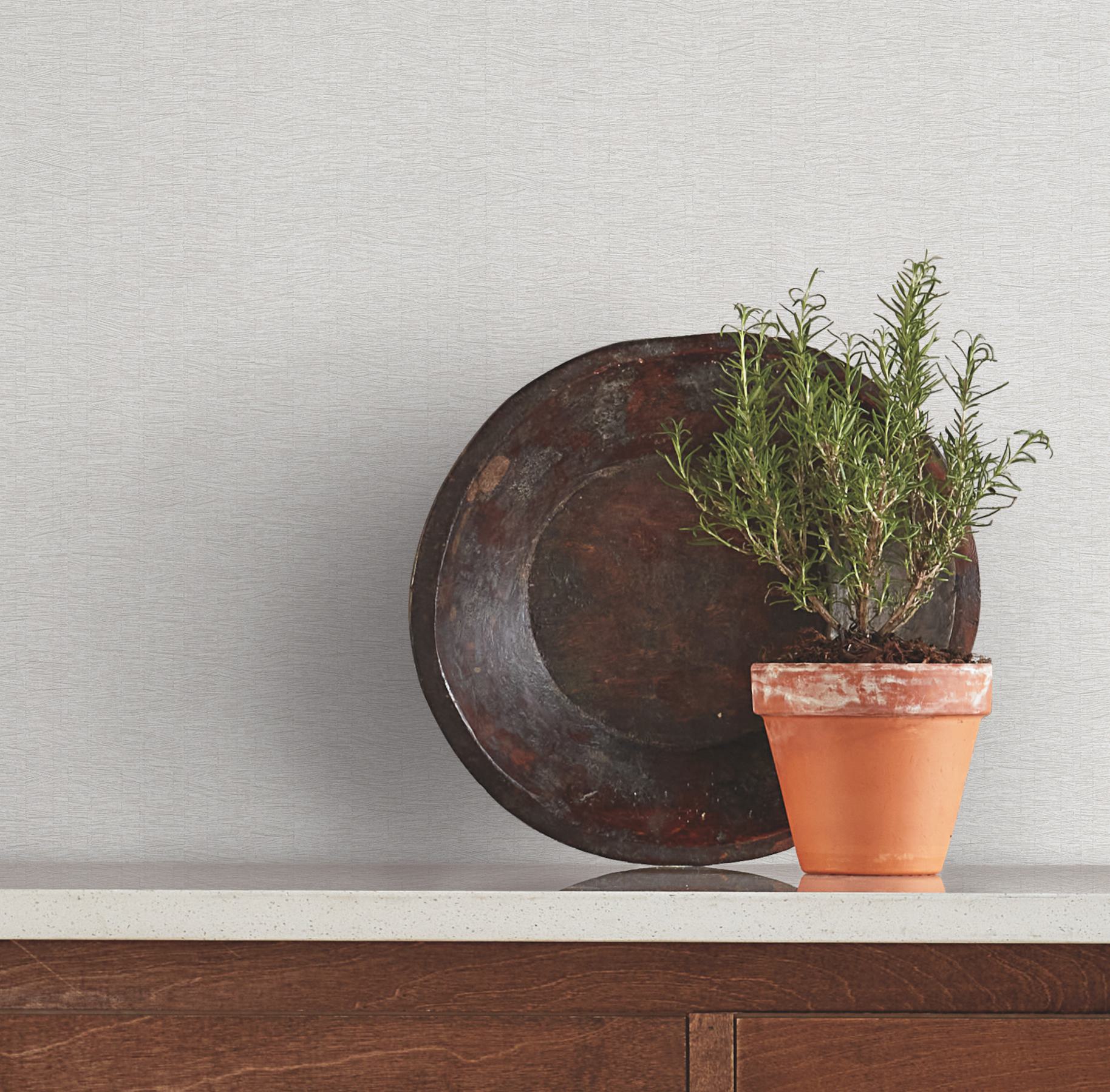 Gathered Grey Textured Wallpaper