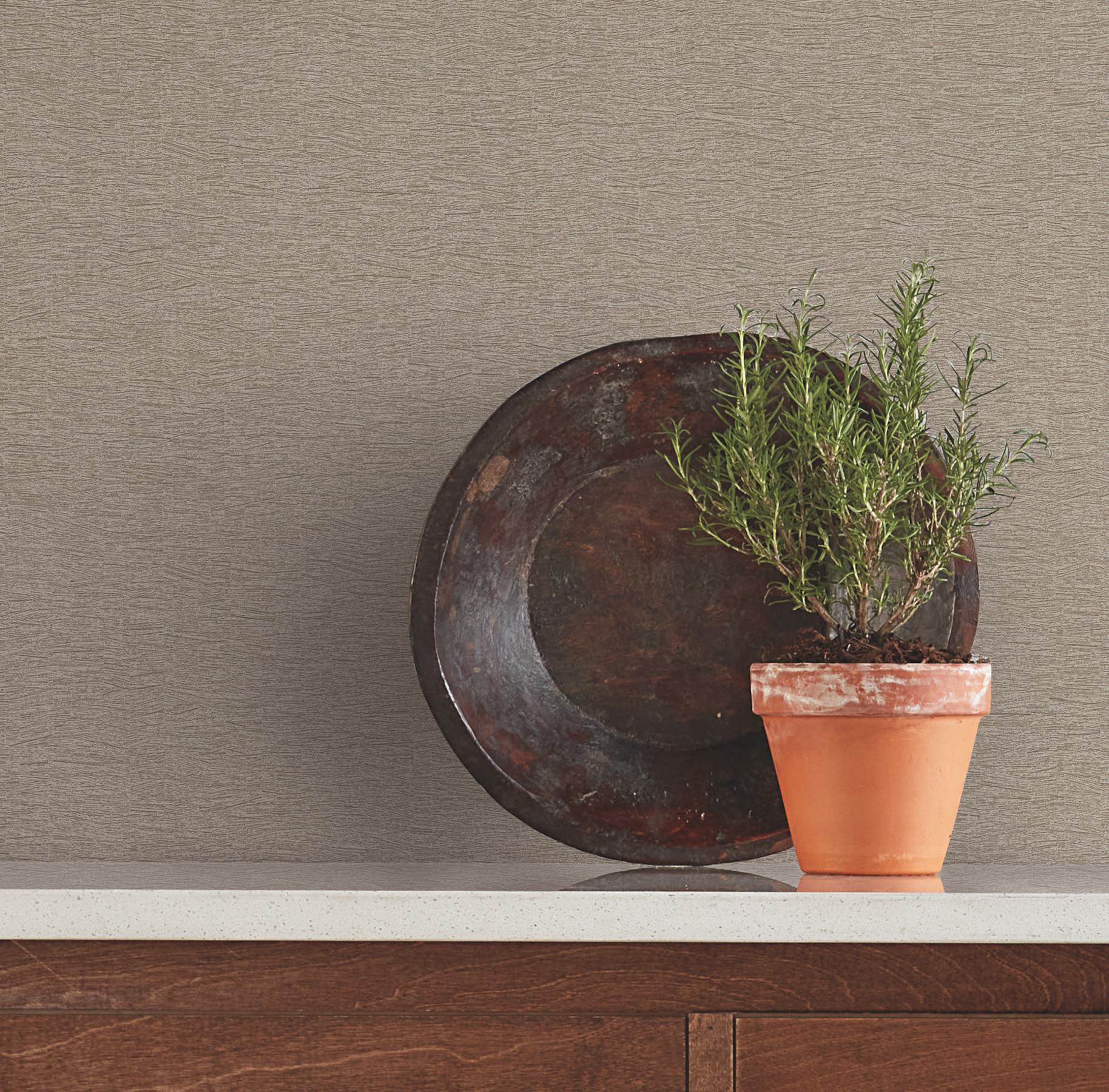 Gathered Light Brown Textured Wallpaper