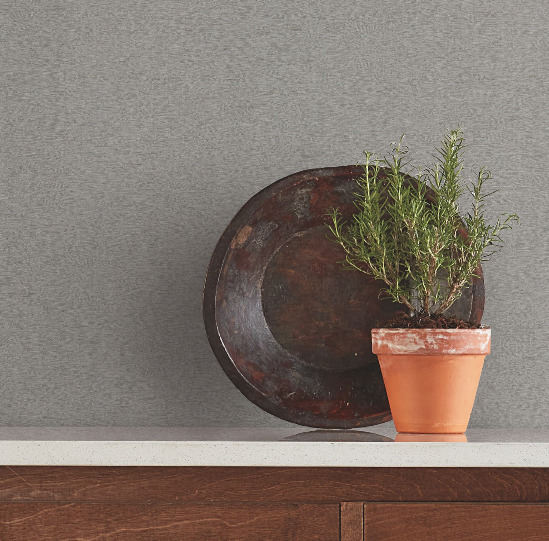 Gathered Pewter Textured Wallpaper