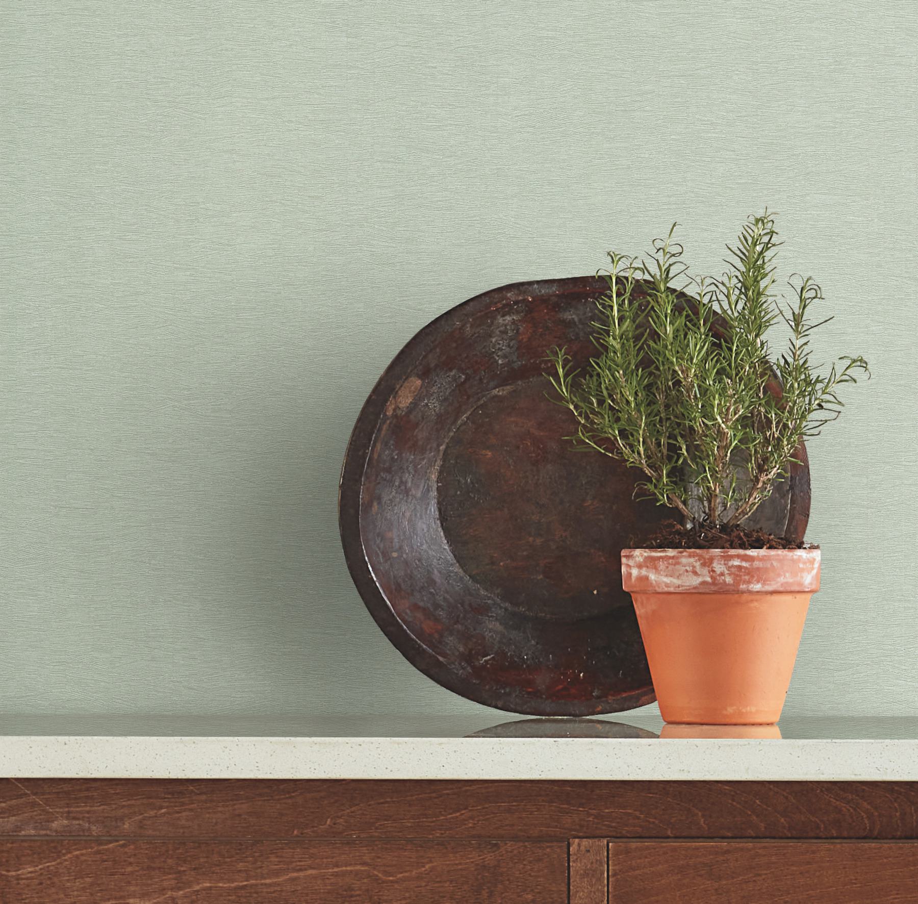 Gathered Seafoam Textured Wallpaper