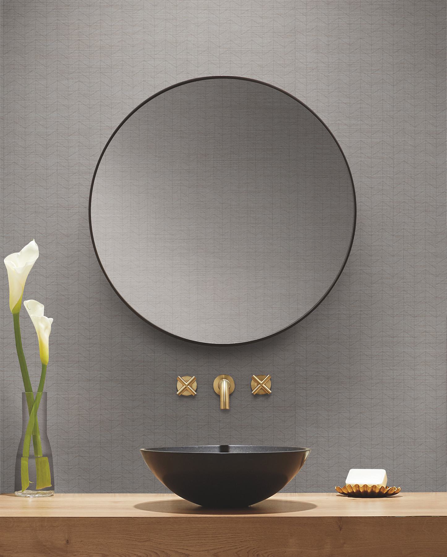 Magnitude Pewter Chevron Wallpaper