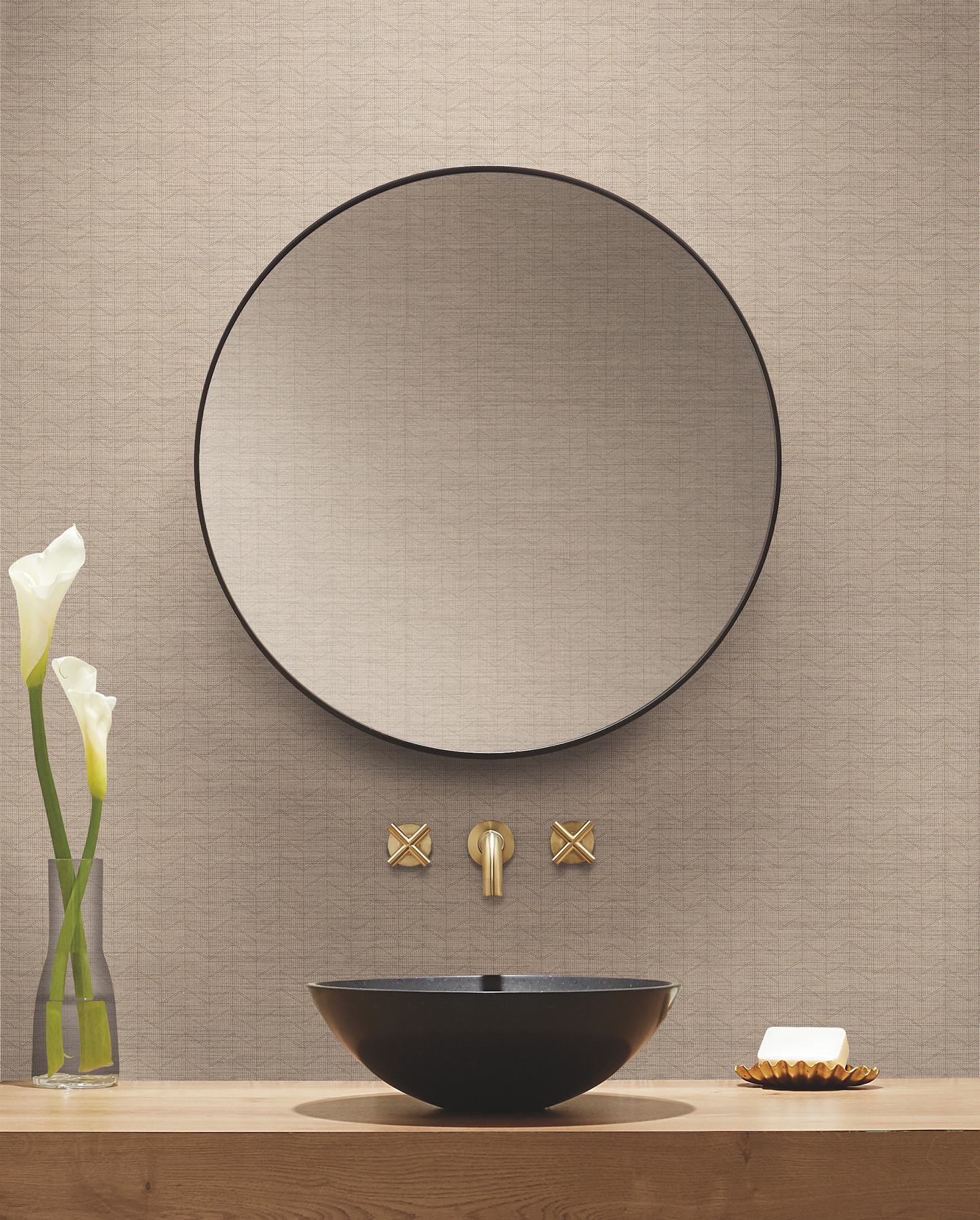 Magnitude Beige Chevron Wallpaper