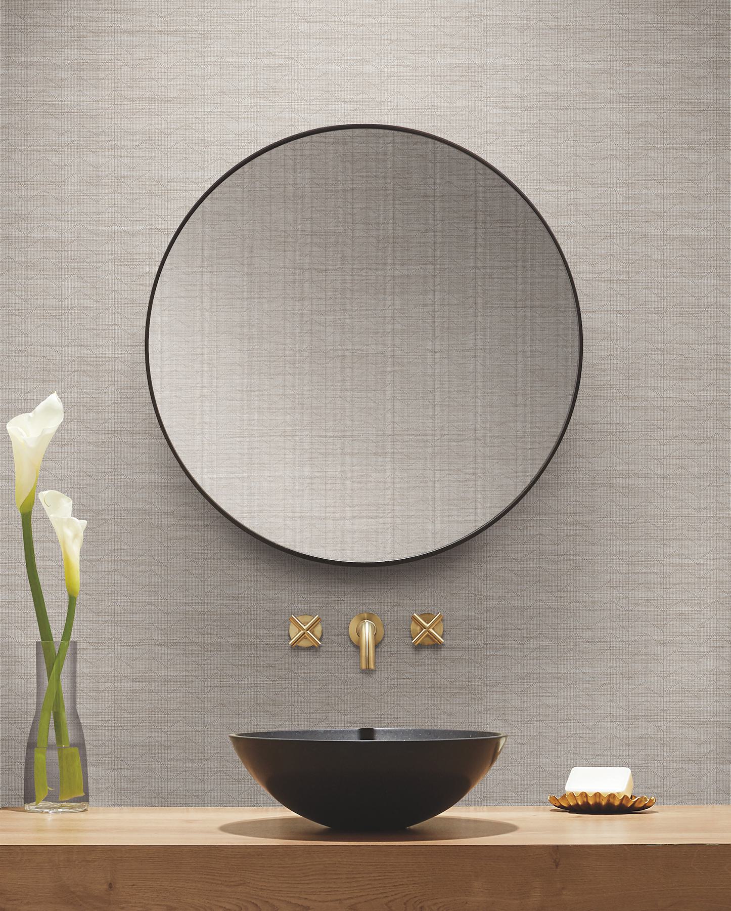 Magnitude Light Grey Chevron Wallpaper