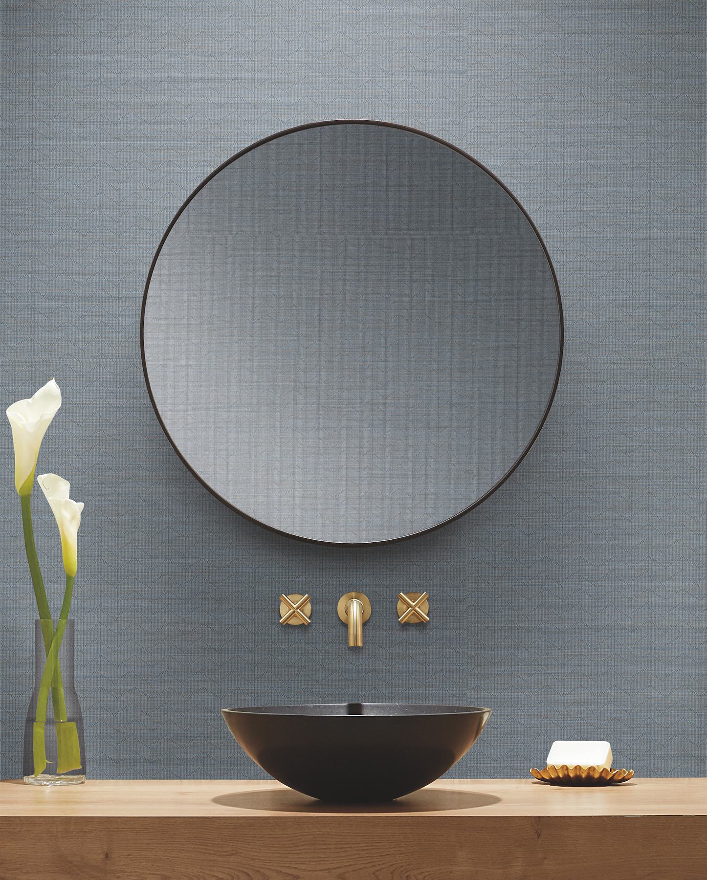 Magnitude Light Blue Chevron Wallpaper