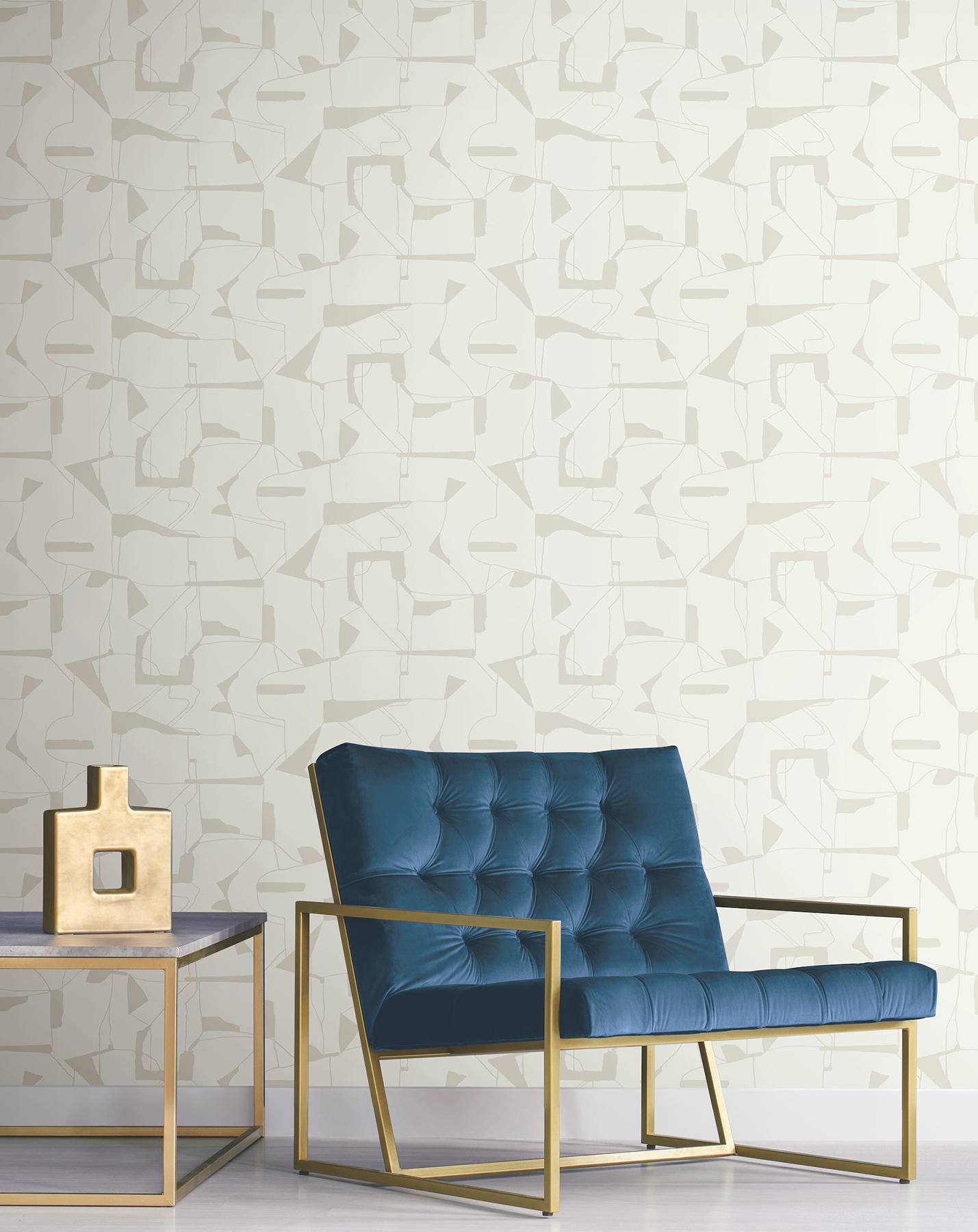 Calder Platinum Abstract Wallpaper