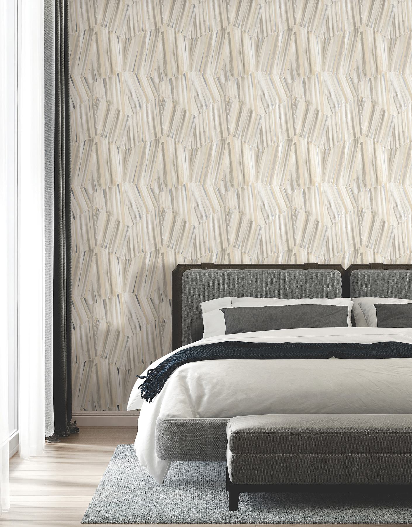 Masterwork Beige Brushstrokes Wallpaper