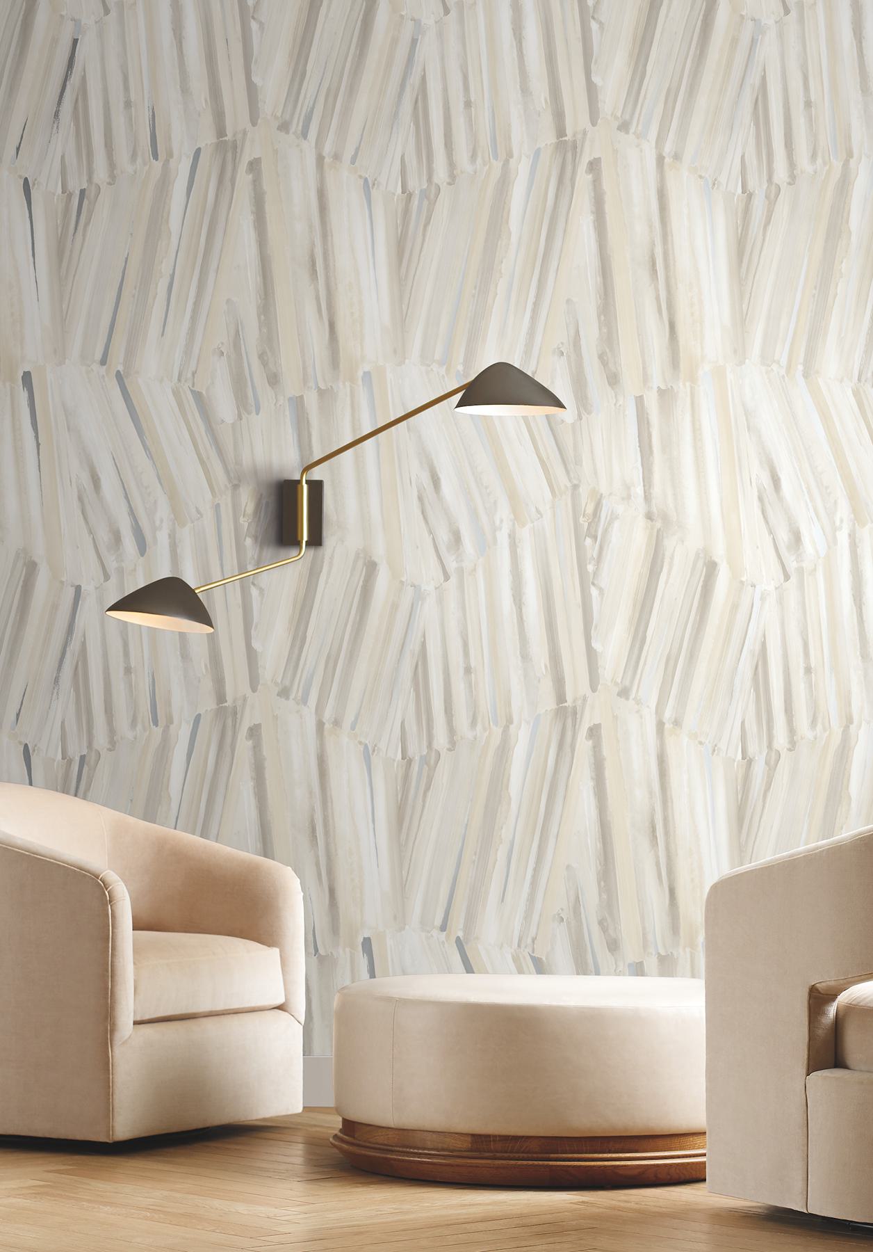 Masterwork Beige Brushstrokes Wallpaper