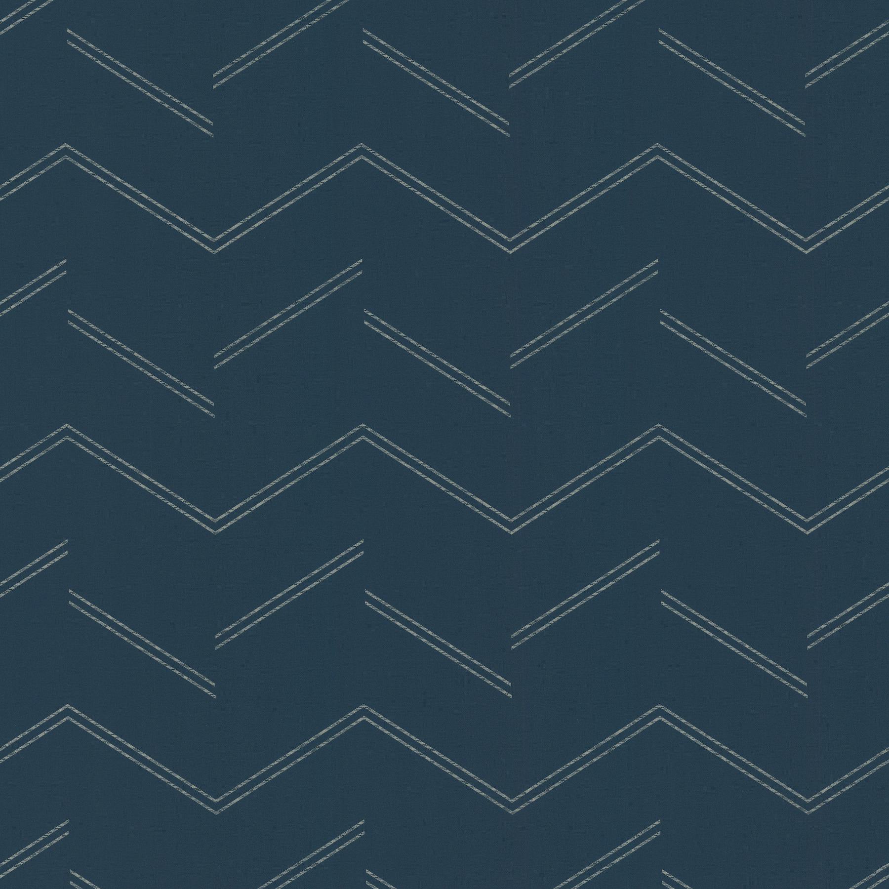 Aviator Indigo Abstract Chevron Wallpaper