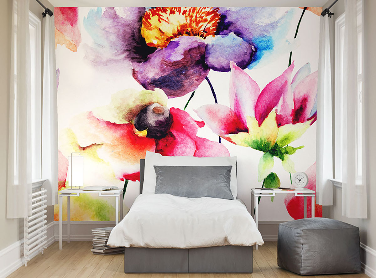 Watercolour Flora Wall Mural