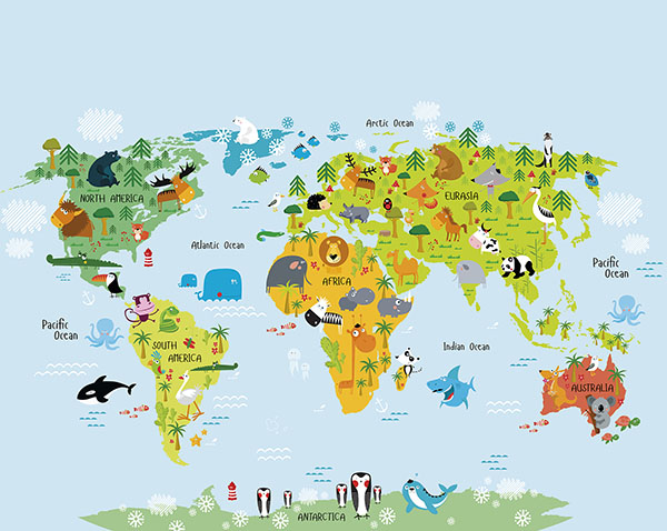 The Whole Wide World Wall Mural