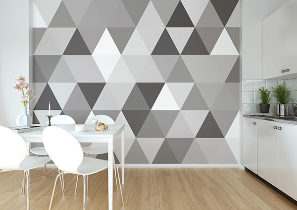 Triangular Geometric Pattern Wall Mural