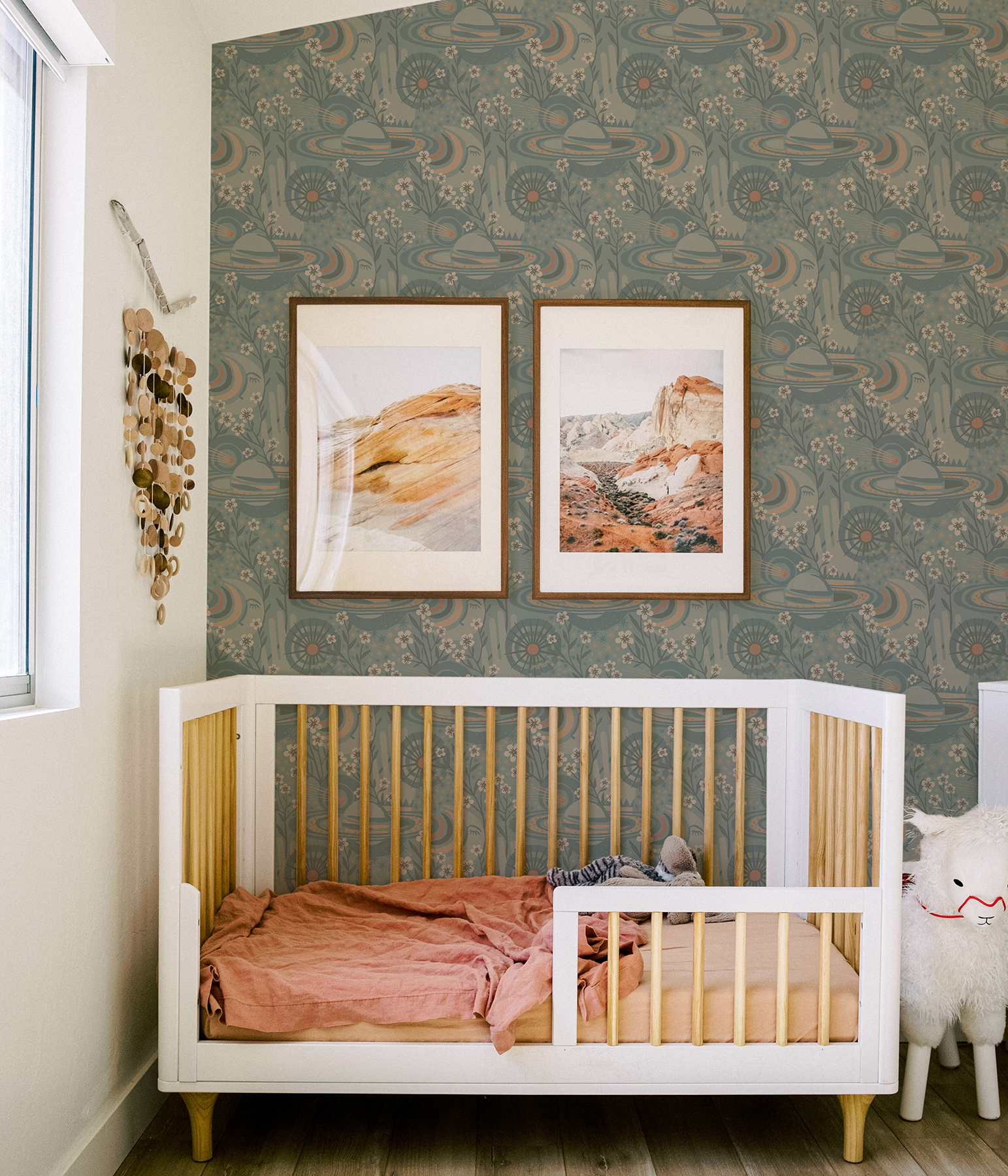 Teal Ethereal Cosmos Peel & Stick Wallpaper