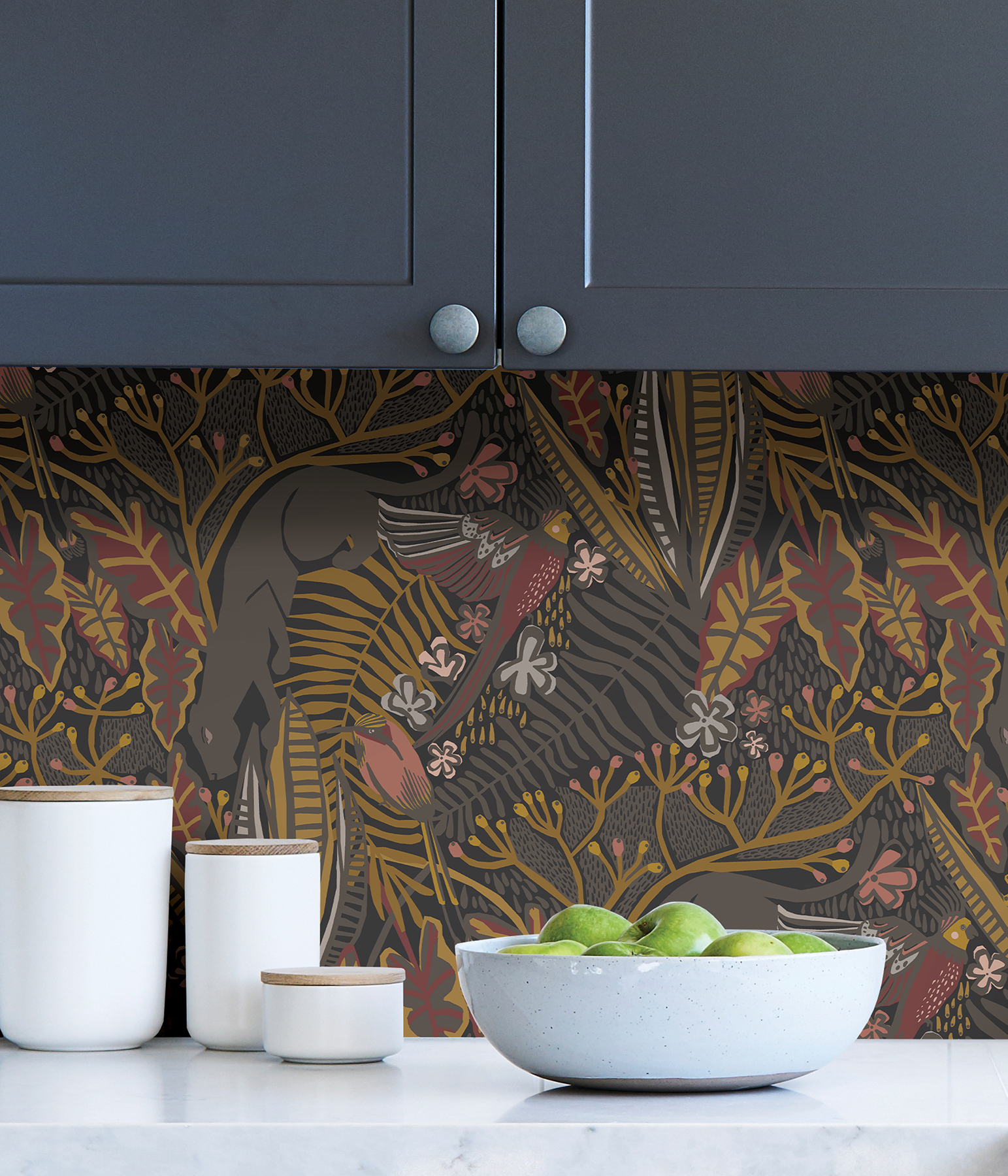 Gold Cranberry Poise Peel & Stick Wallpaper