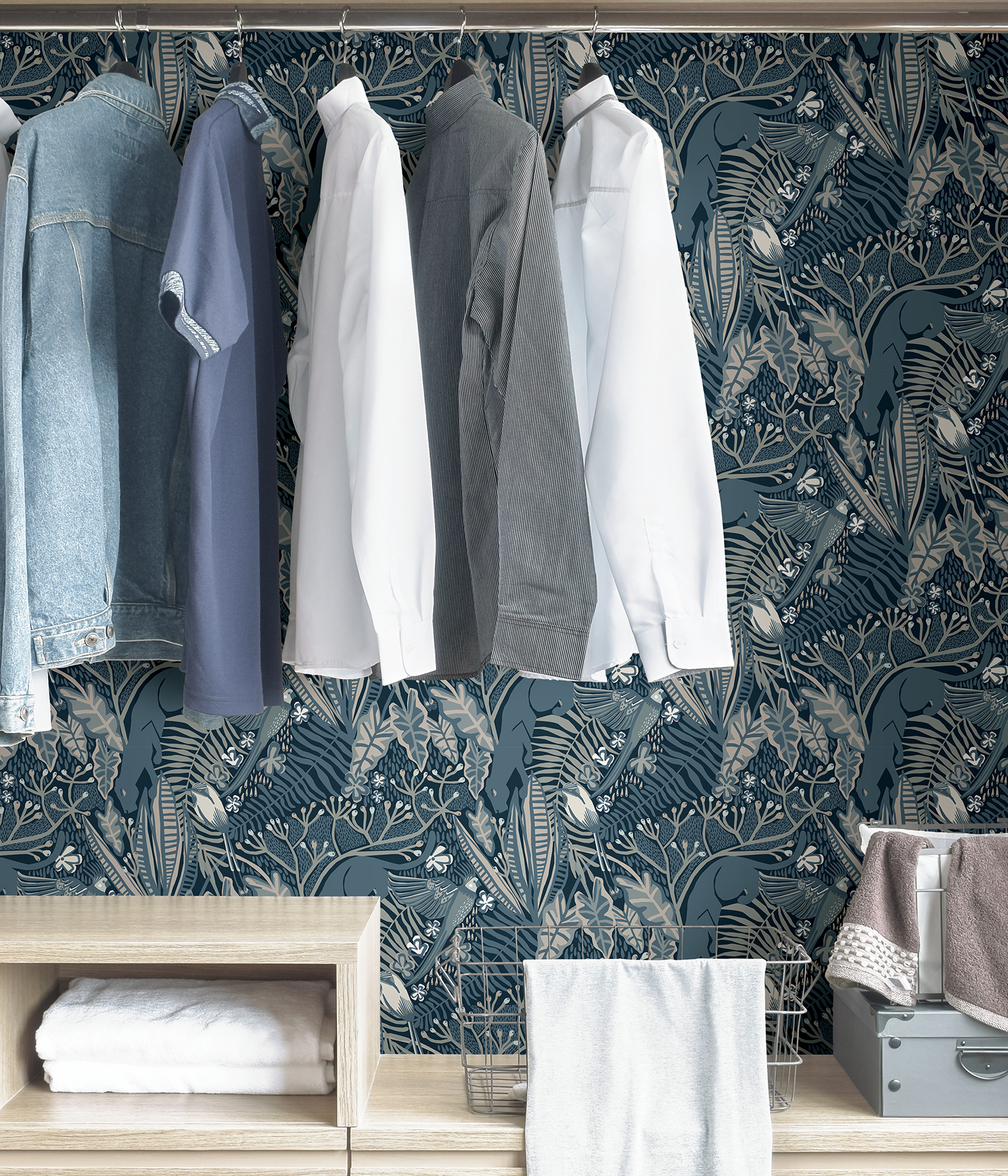 Blues Poise Peel & Stick Wallpaper