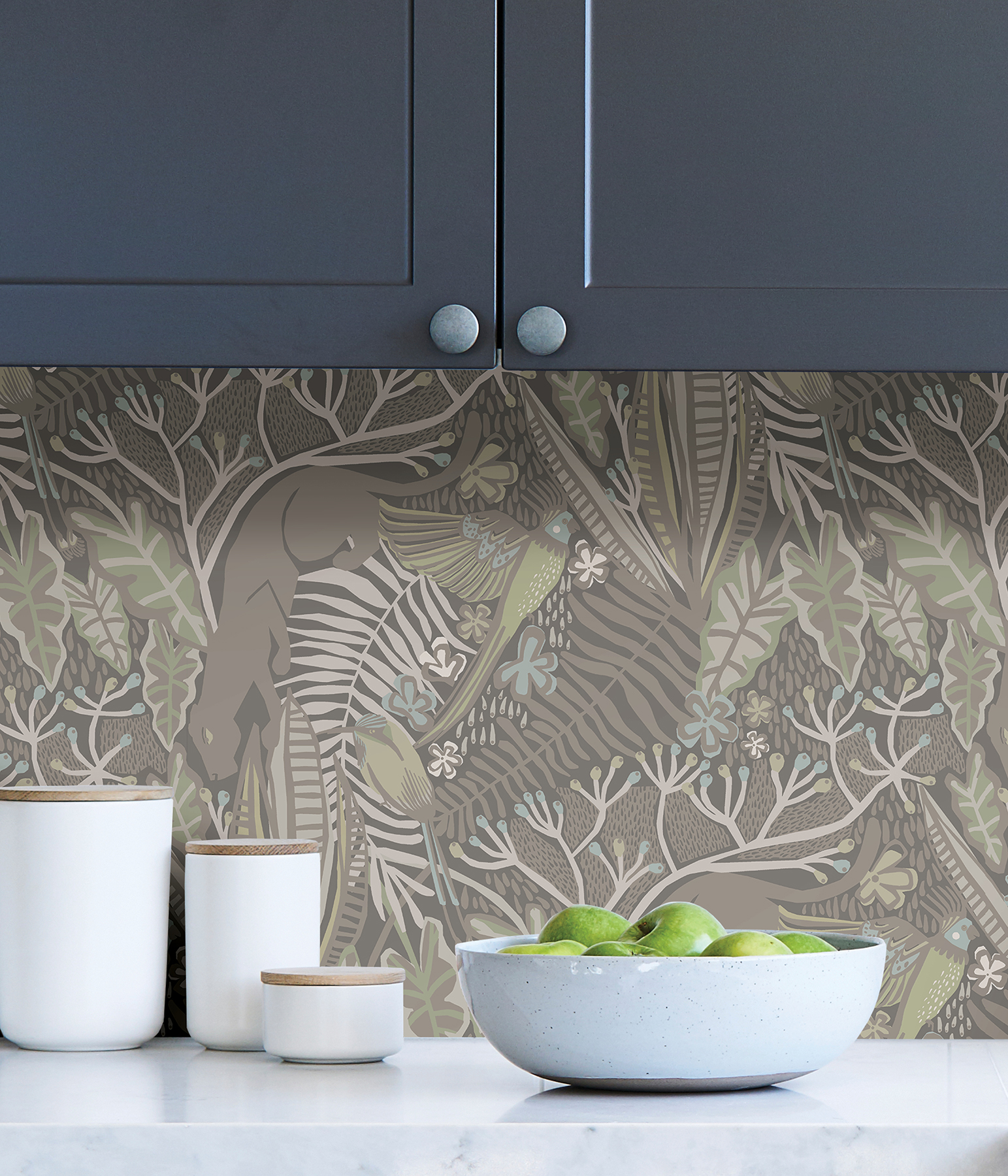 Grey Mint Poise Peel & Stick Wallpaper