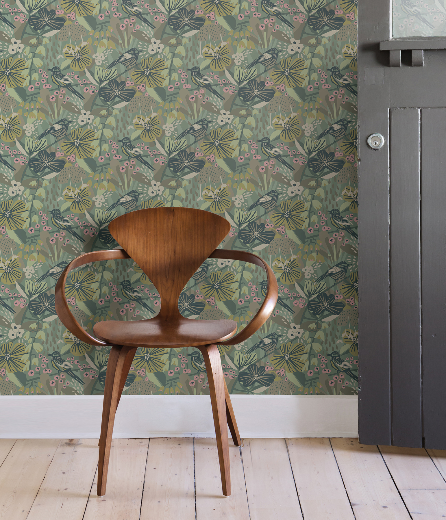 Sage Jaybird Peel & Stick Wallpaper
