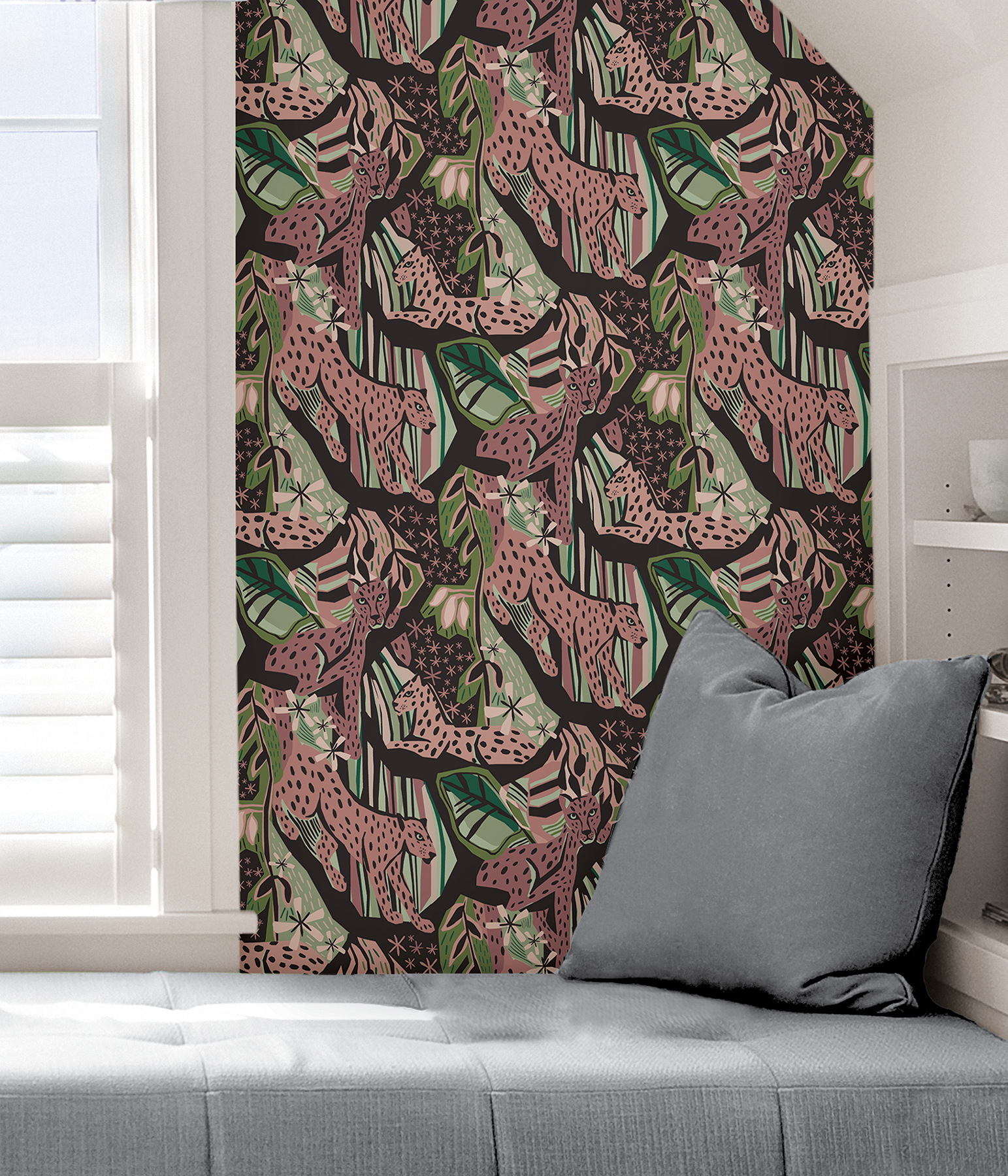 Plum Cat Nap Peel & Stick Wallpaper