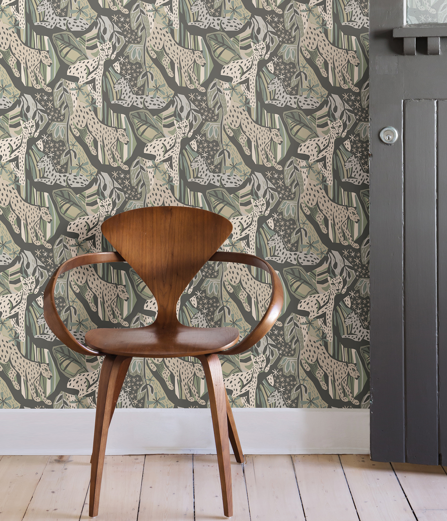 Cream Grey Cat Nap Peel & Stick Wallpaper