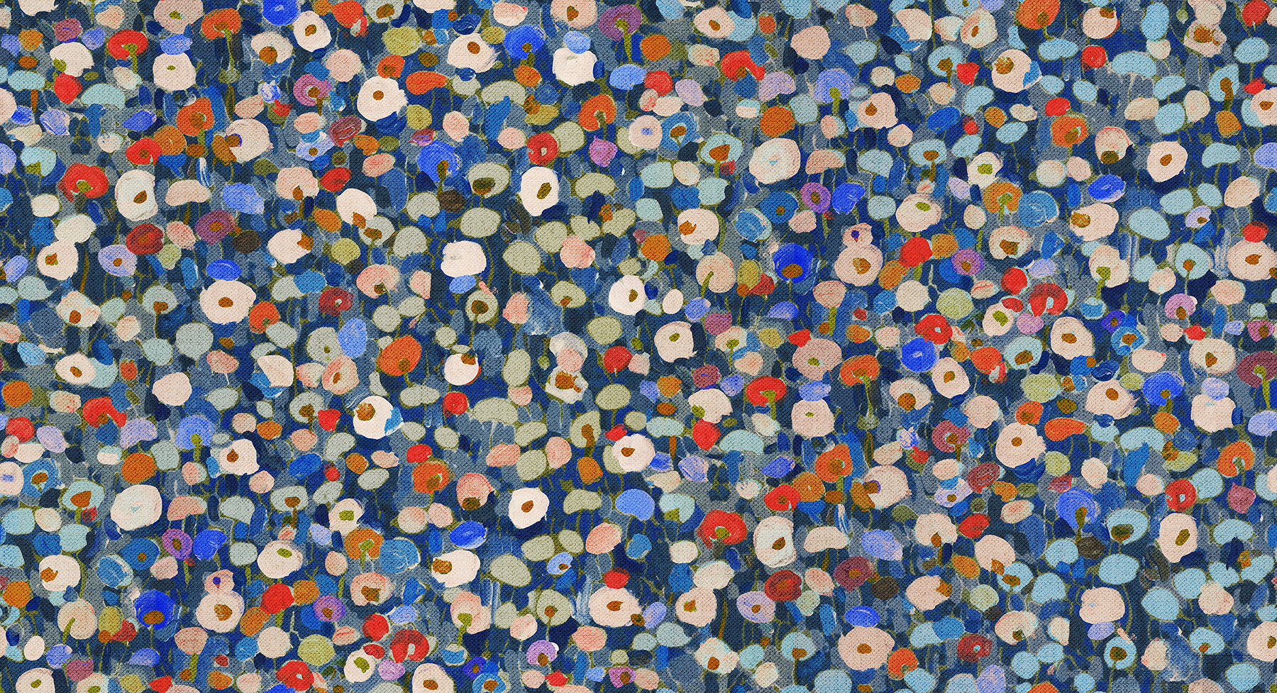 Prato Blue Petite Floral Wallpaper