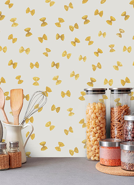 White Pasta Peel & Stick Wallpaper