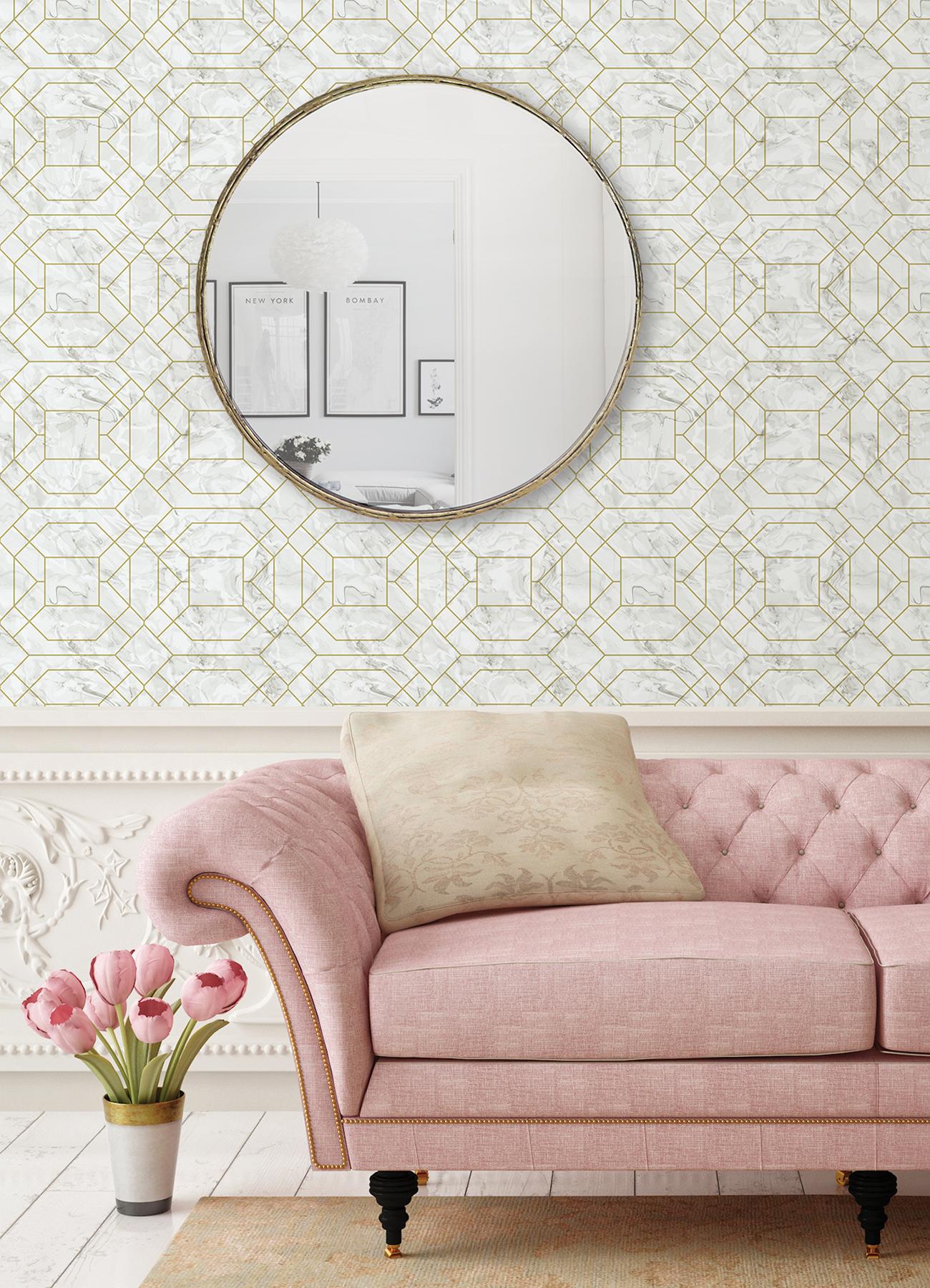 Rachel Zoe Peel and Stick Wallpaper by NuWallpaper and Brewster