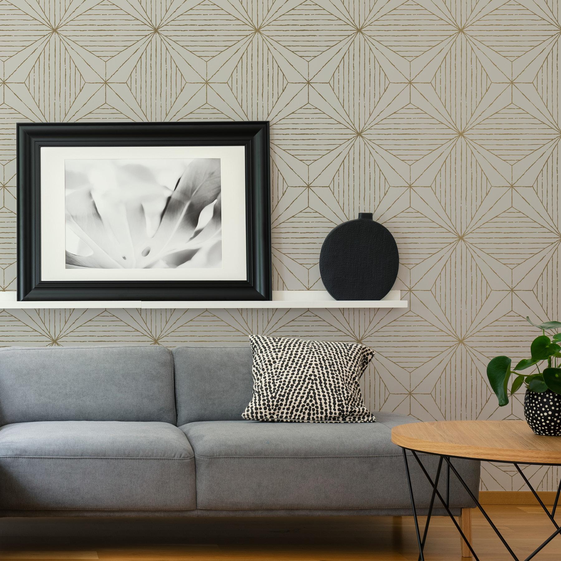 Scott Living by Drew and Jonathan Scott Peel and Stick Wallpaper by NuWallpaper and Brewster