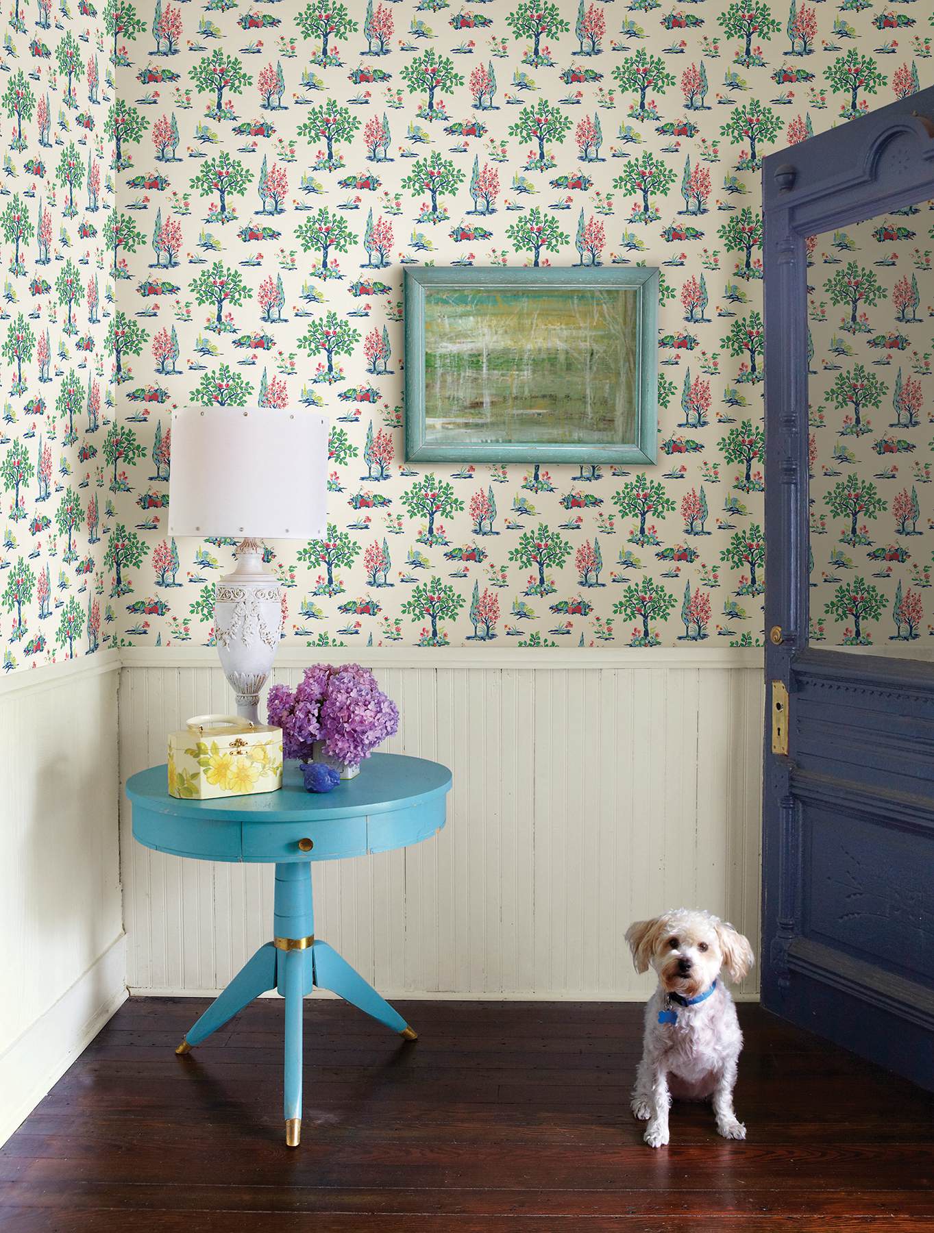 Green Charming Grove Peel & Stick Wallpaper