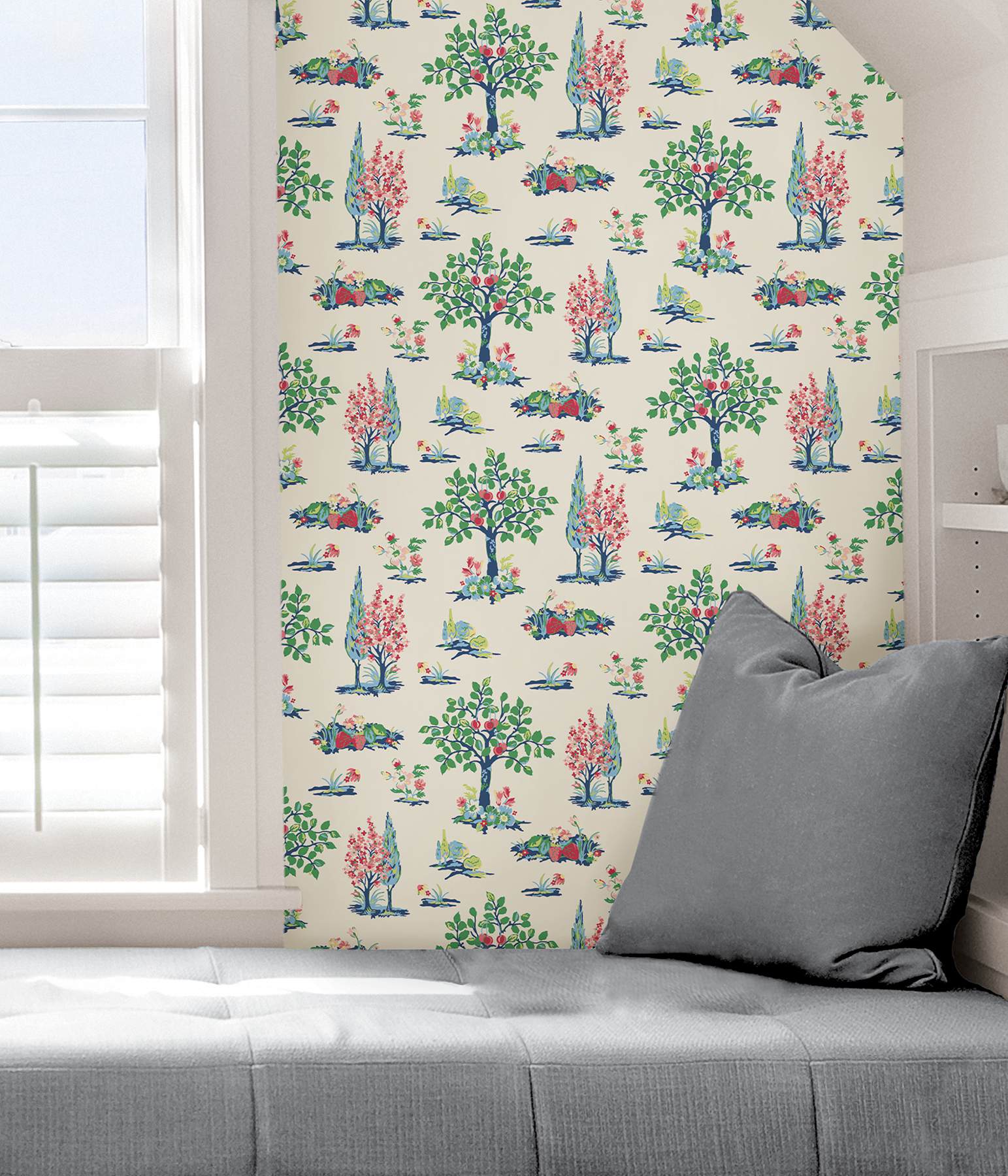 Green Charming Grove Peel & Stick Wallpaper