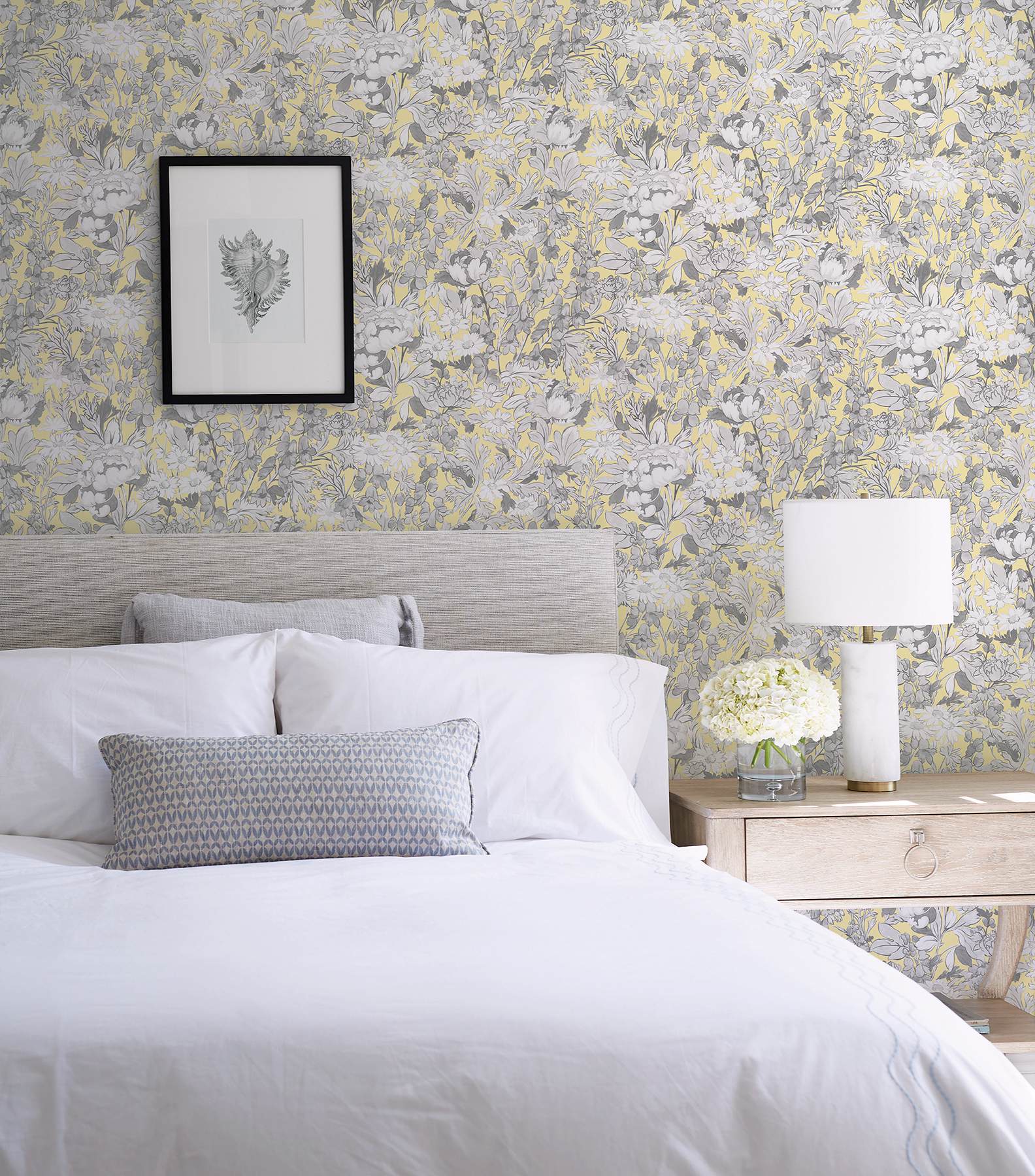 Yellow Toile Foliage Peel & Stick Wallpaper