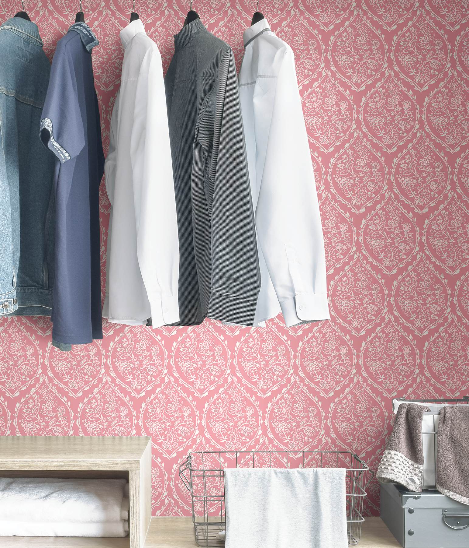 Pink Foxwood Meadow Peel & Stick Wallpaper