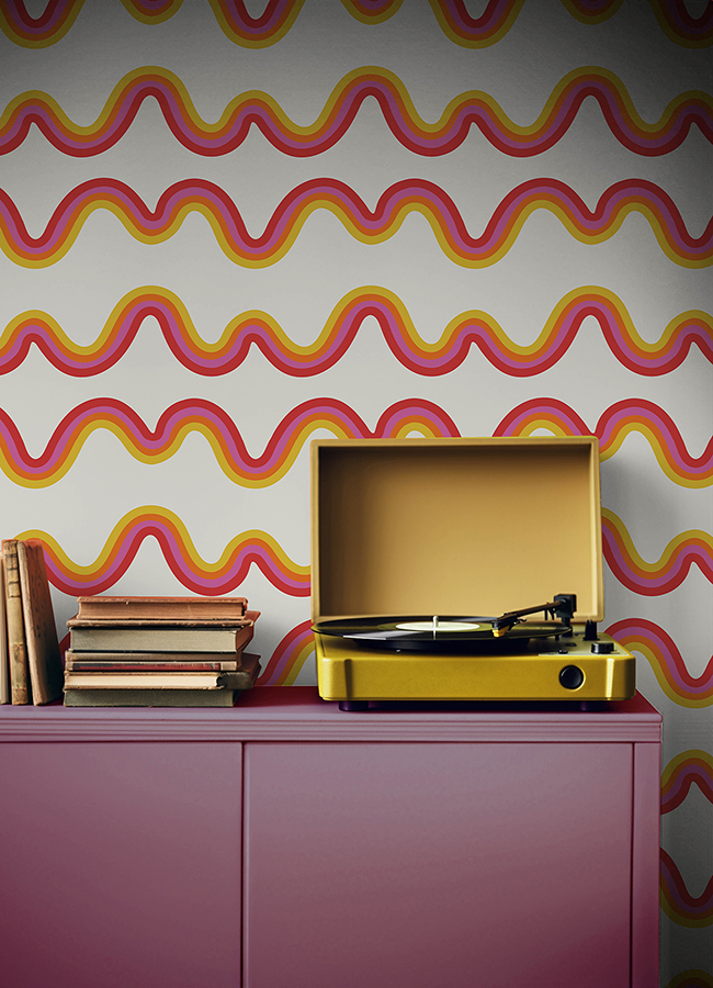 Beverly Slopes Pink Peel & Stick Wallpaper