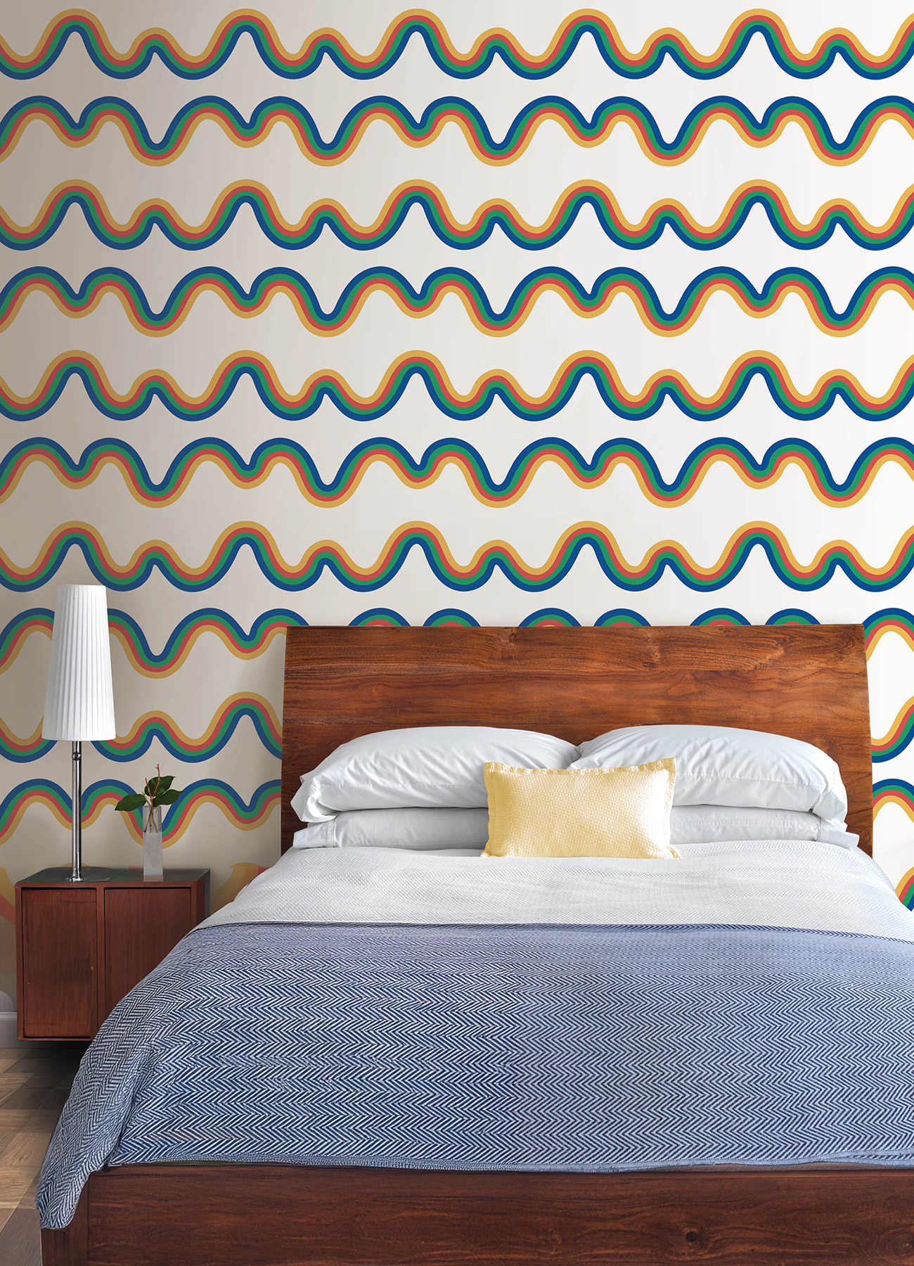 Beverly Slopes Blue Peel & Stick Wallpaper