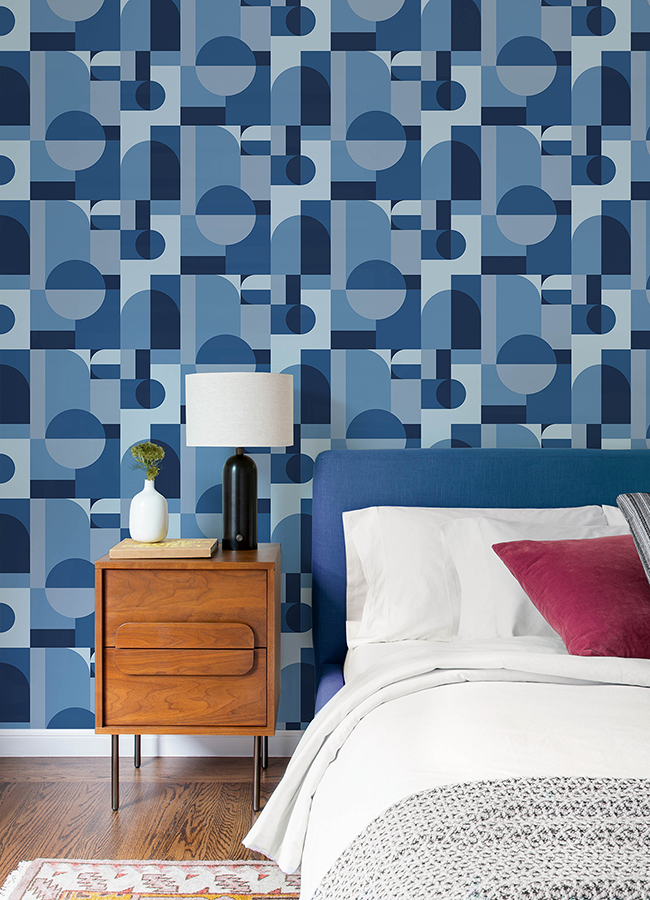 Boxanne Blue Peel & Stick Wallpaper